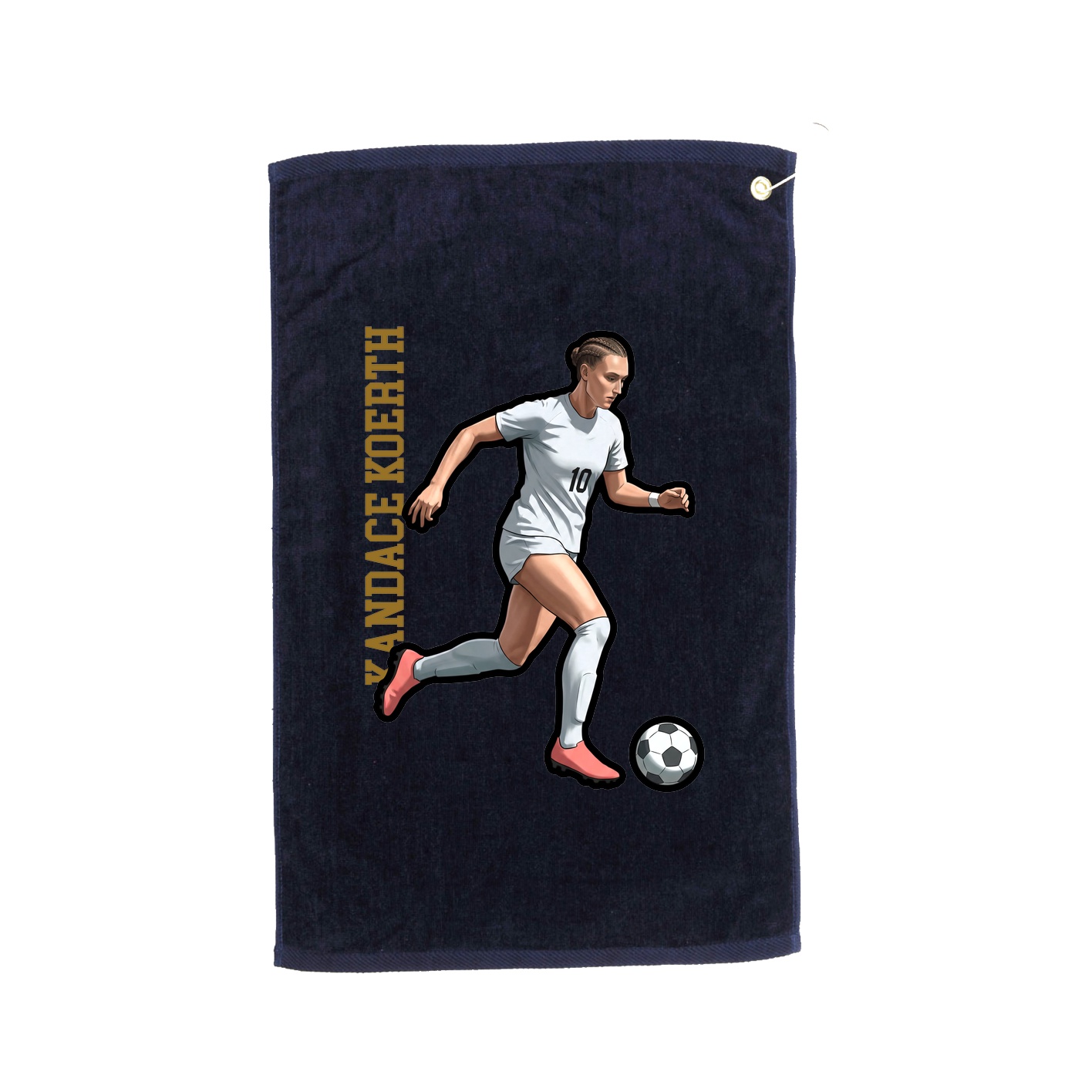 Golf Towel — Name Vertical in Navy