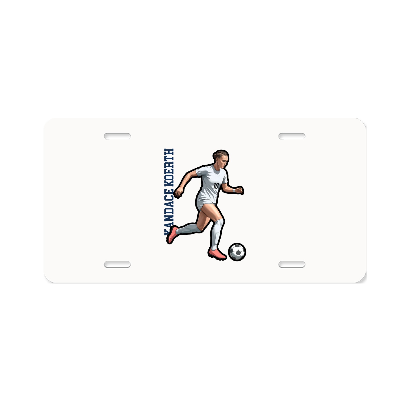 License Plate — Name Vertical in Classic