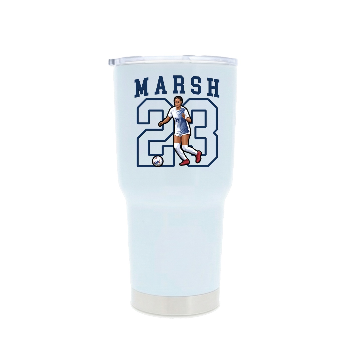 30oz Stainless Steel Tumbler — Shirsey in White