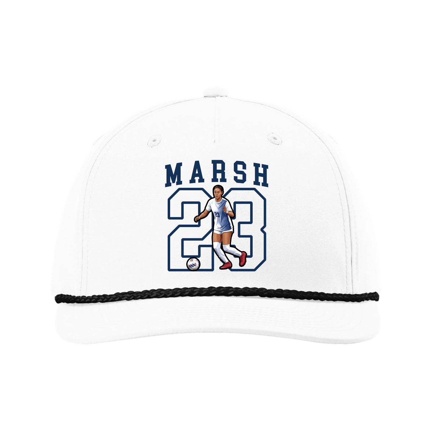 Five-Panel Classic Rope Cap — Shirsey in White