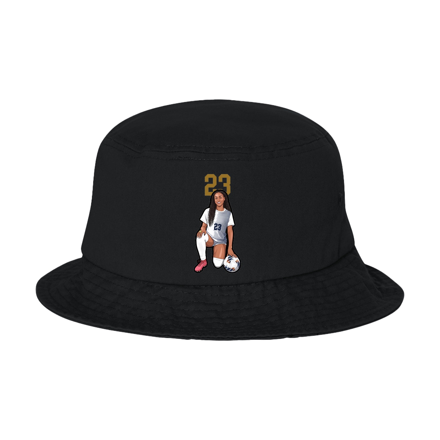 Bucket Cap — Number Top in Black
