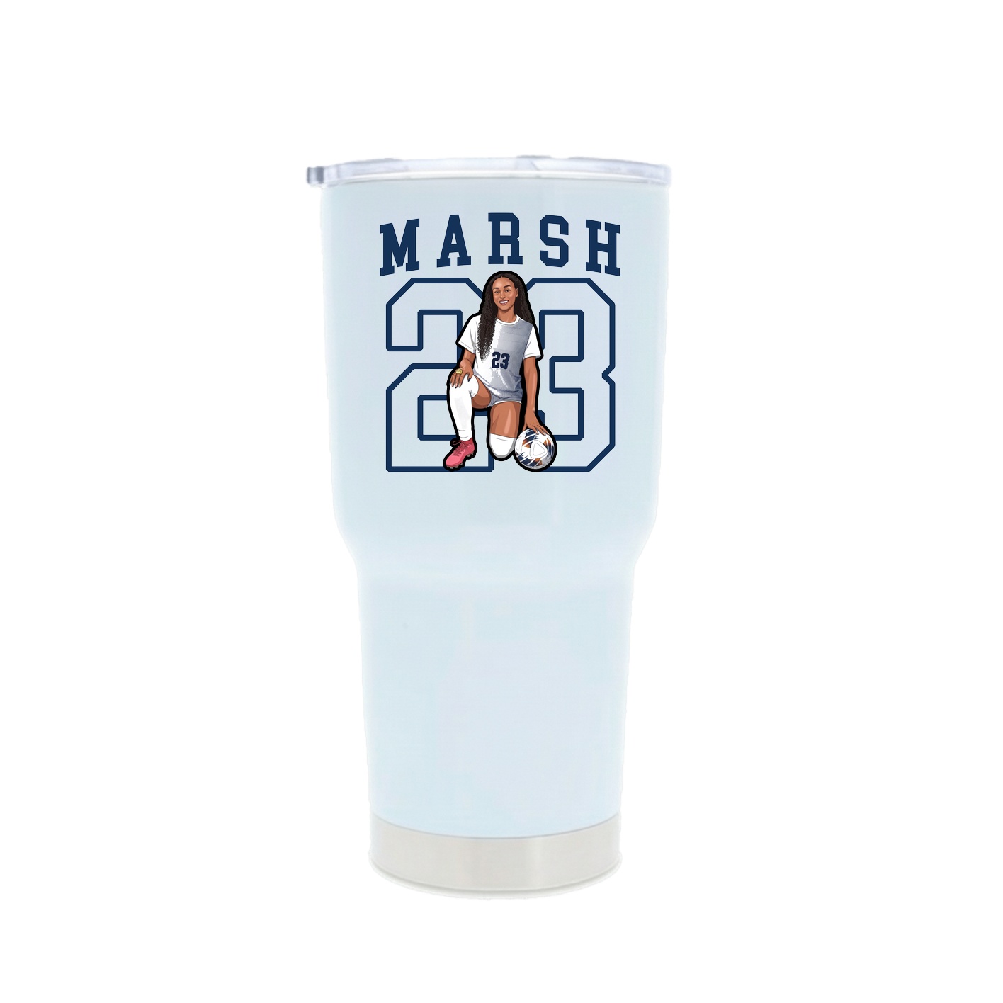30oz Stainless Steel Tumbler — Shirsey in White