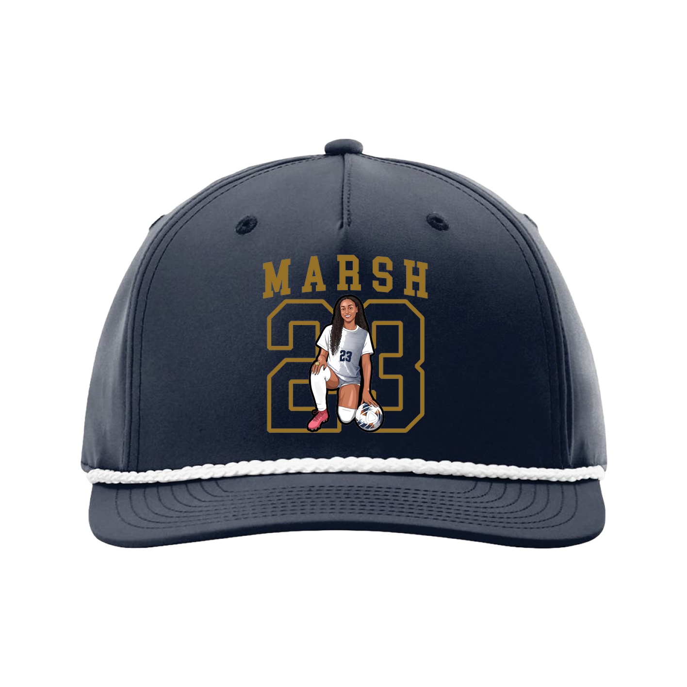 Five-Panel Classic Rope Cap — Shirsey in Navy