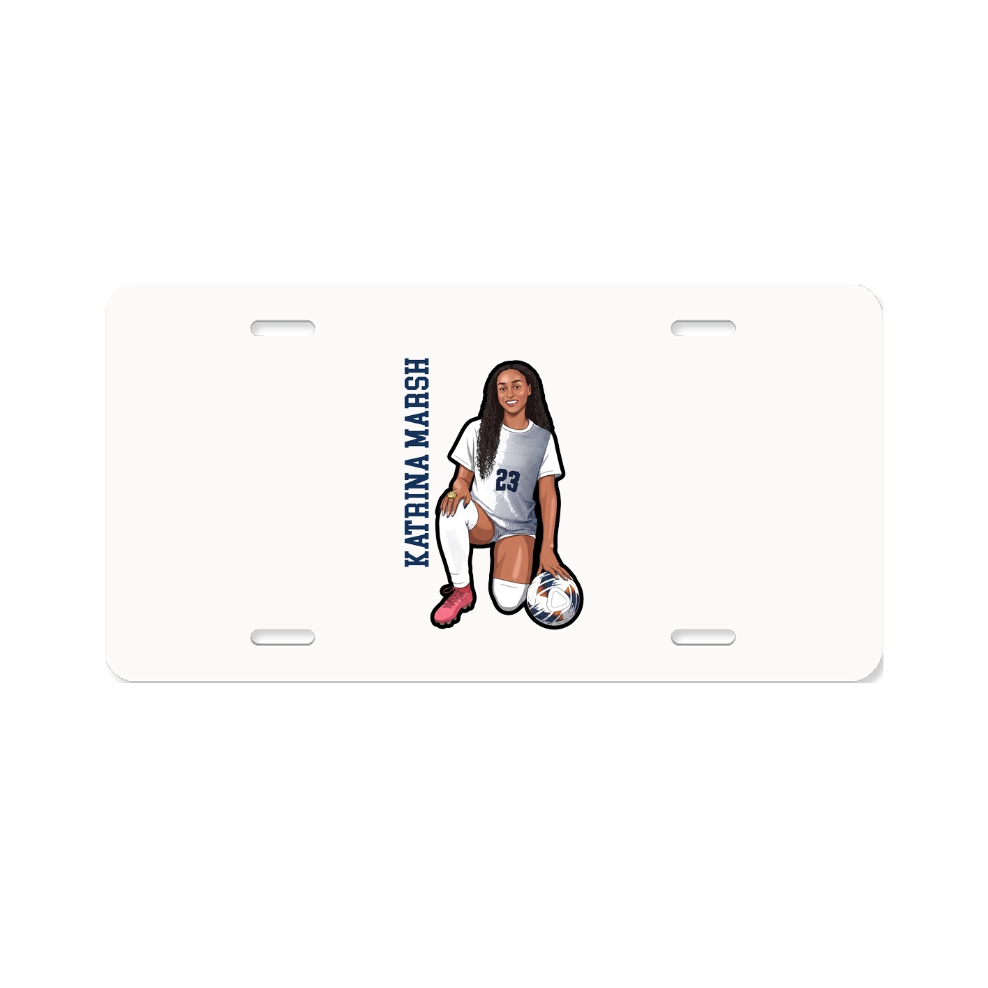 License Plate — Name Vertical in Classic