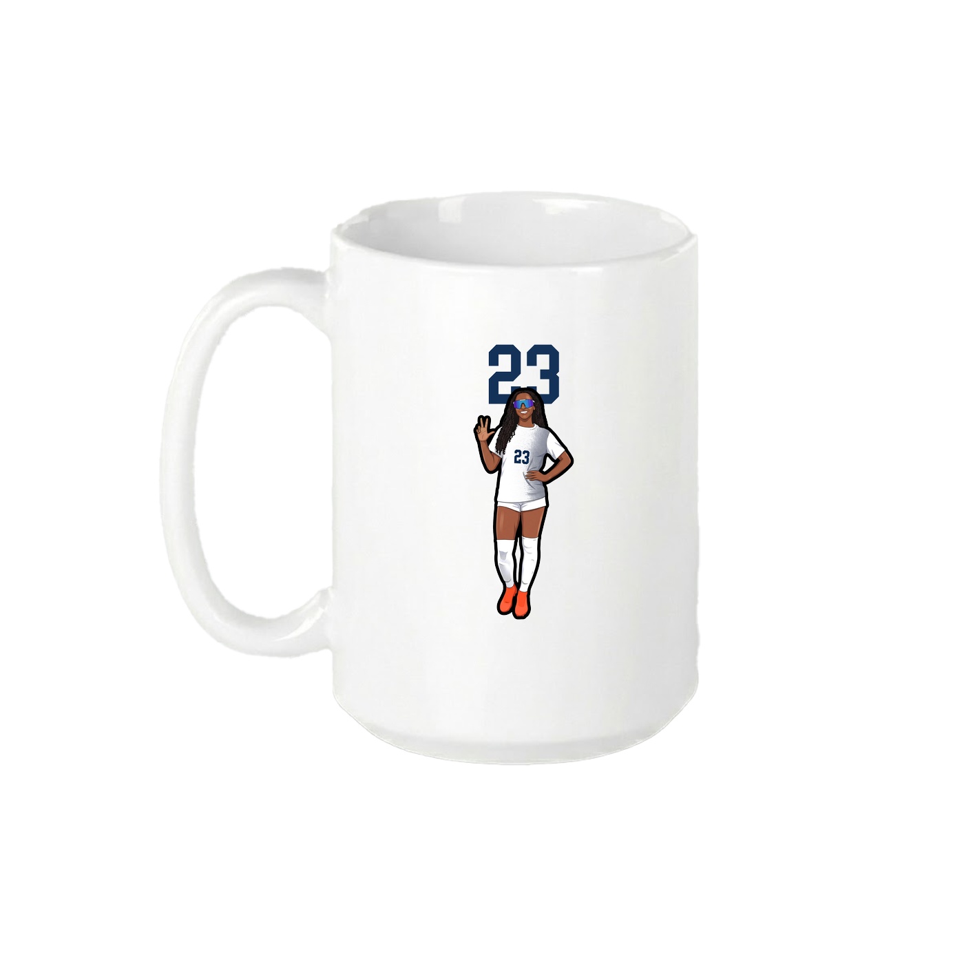 15oz Coffee Mug — Number Top in White
