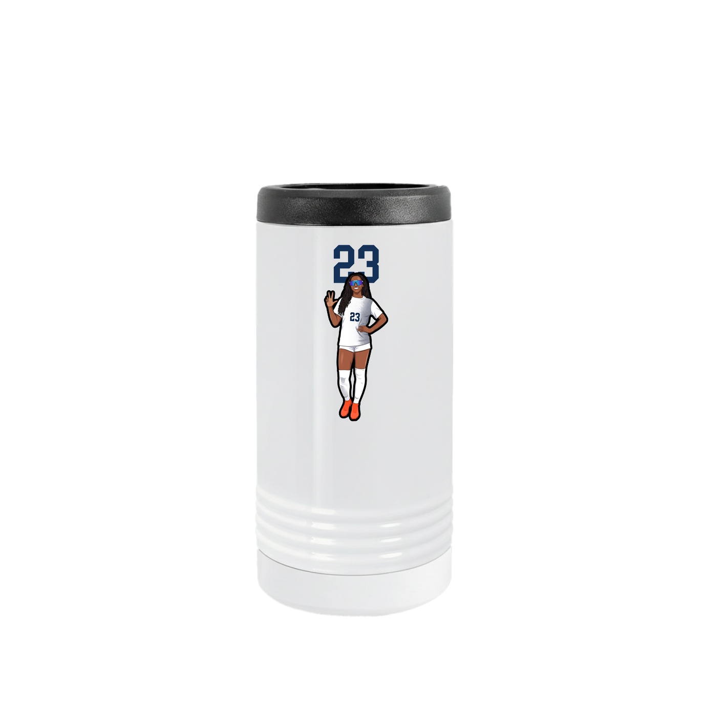 Slim Beverage Holder — Number Top in White
