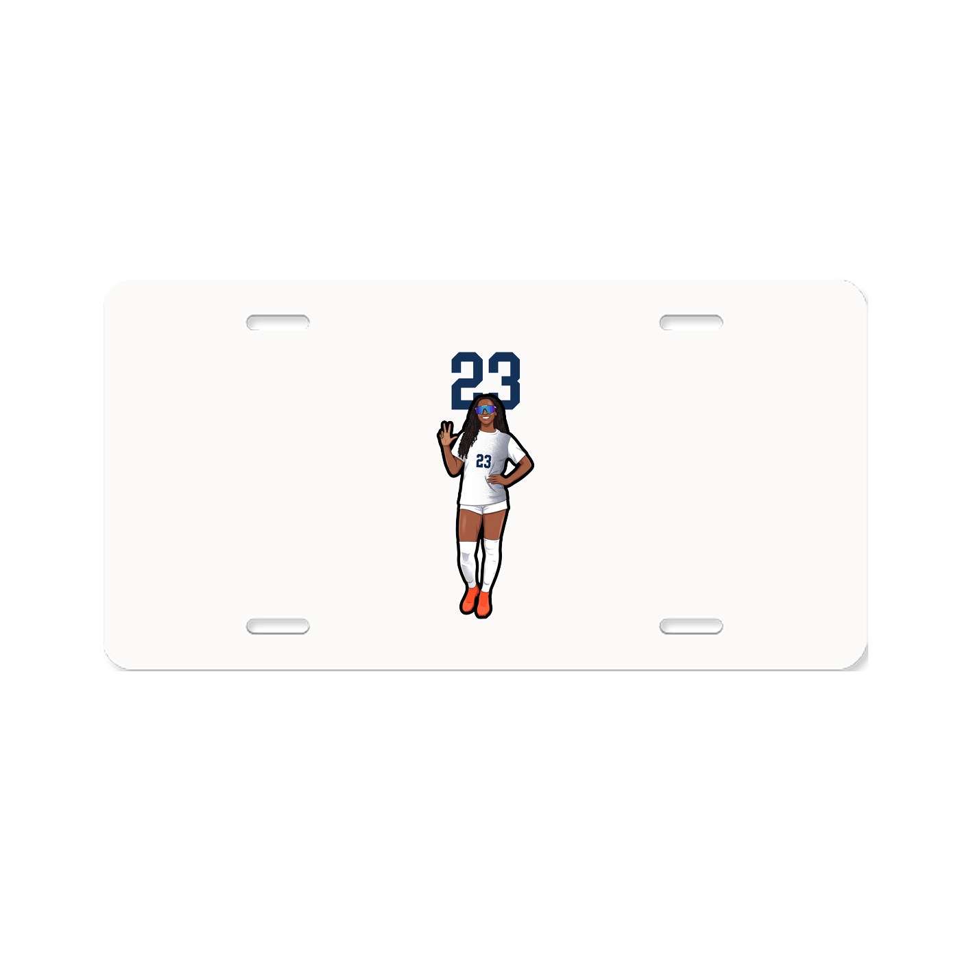 License Plate — Number Top in Classic