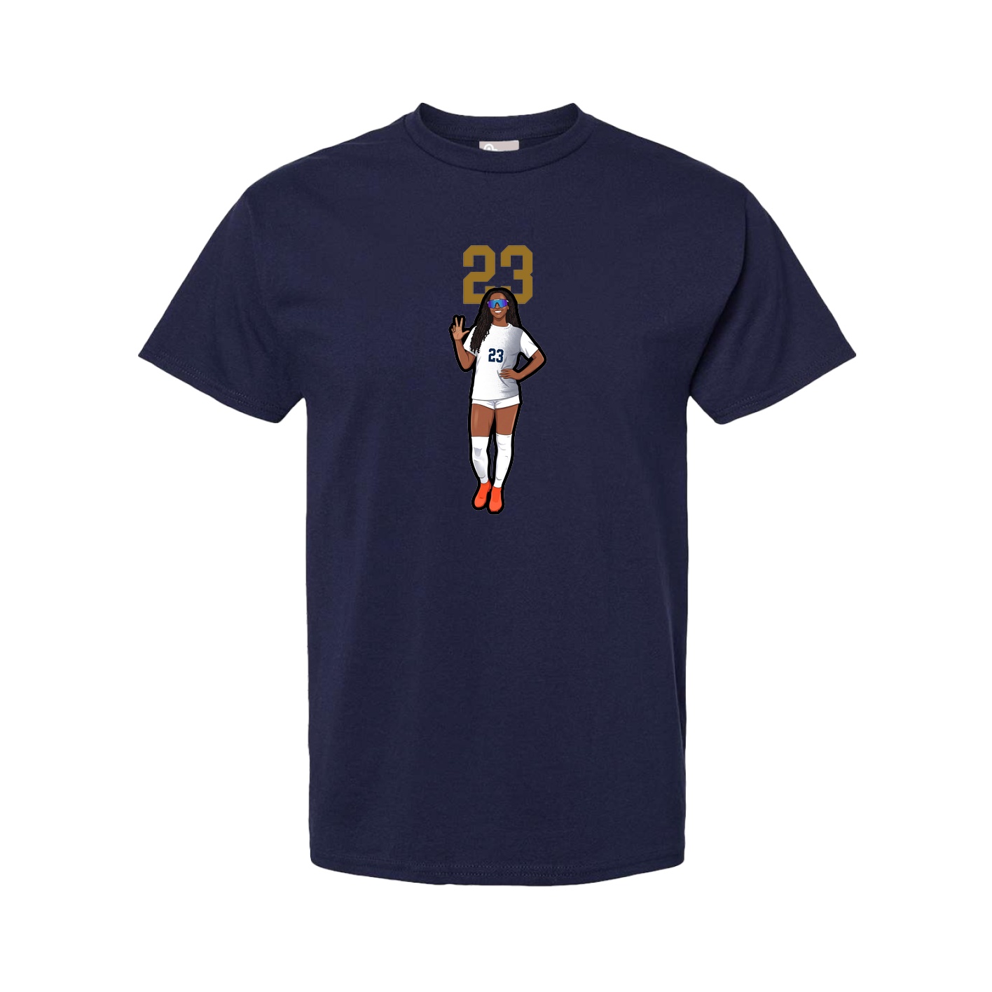 Youth Tee — Number Top in Navy