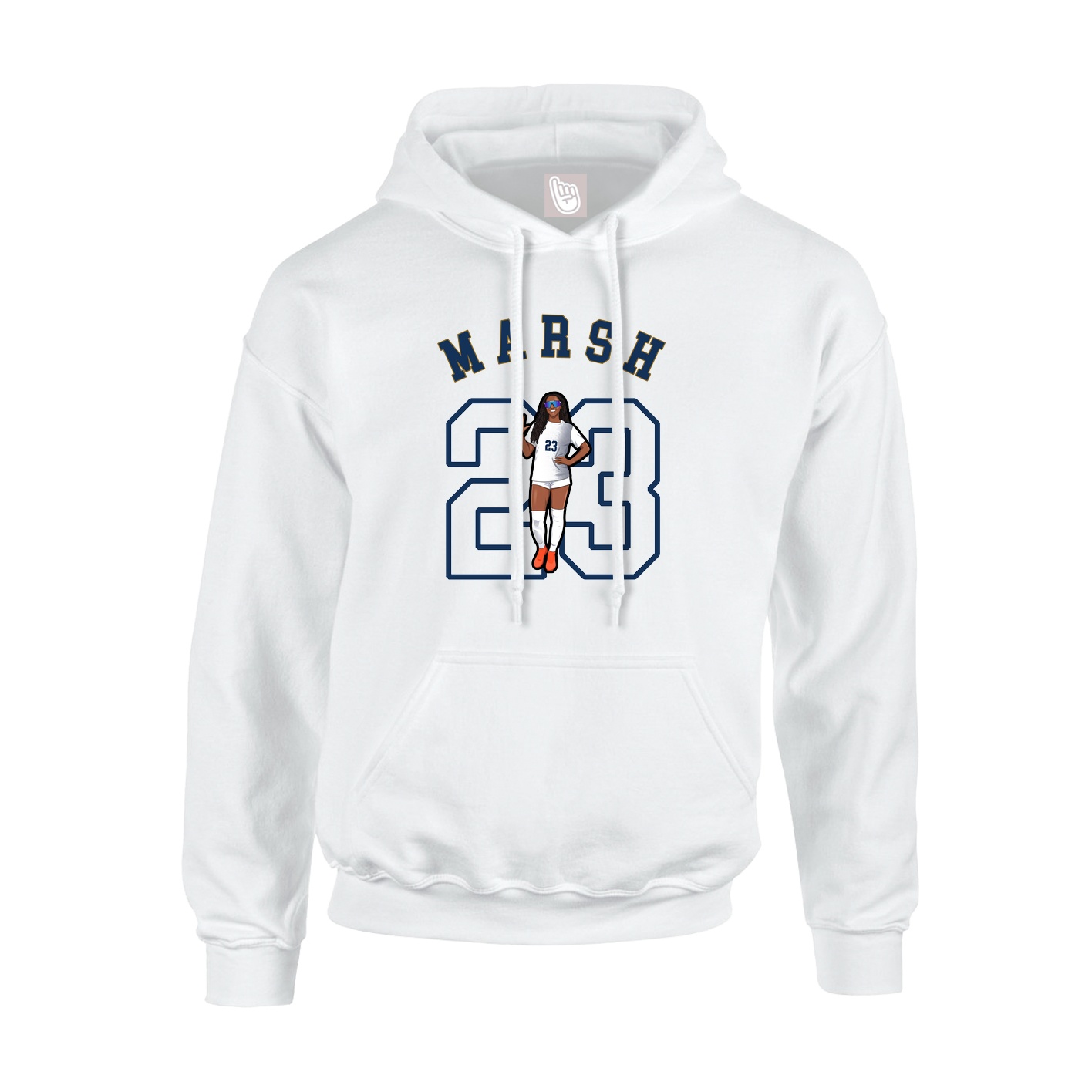 Youth Hoodie — Shirsey Arch in White