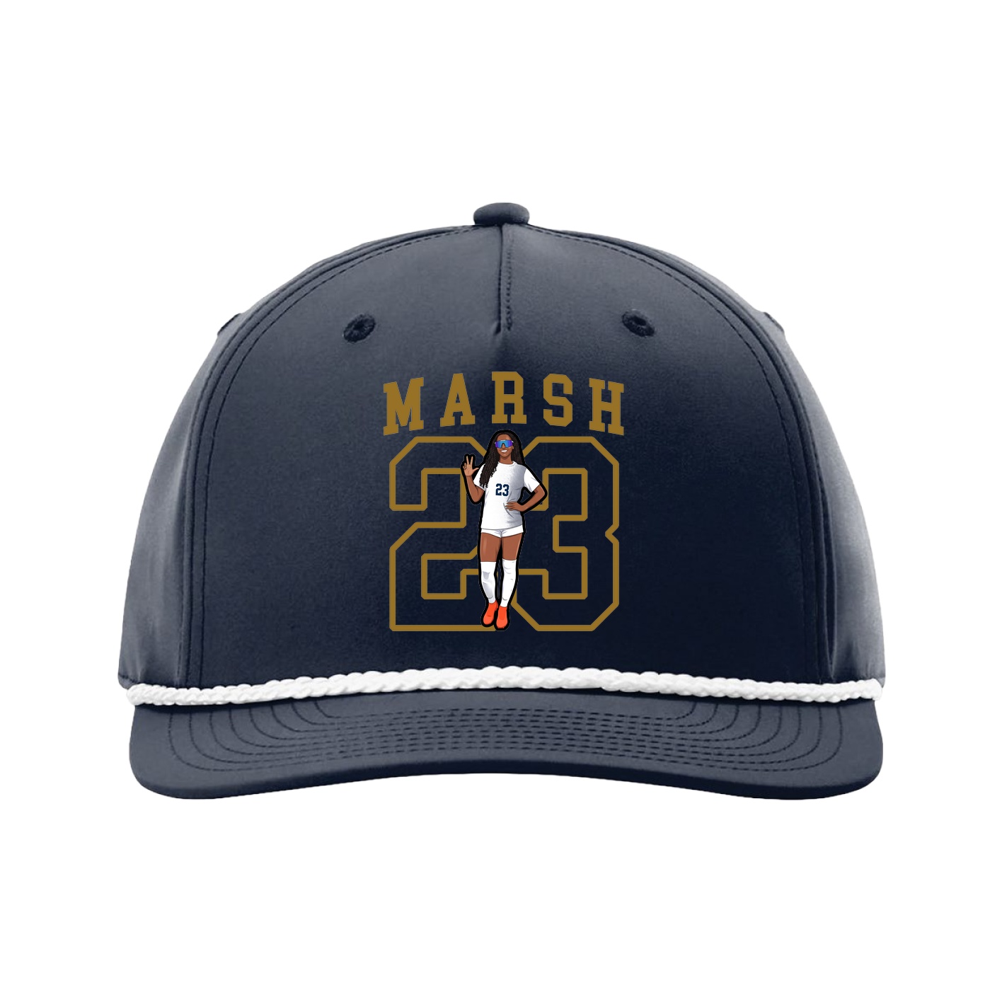 Five-Panel Classic Rope Cap — Shirsey in Navy