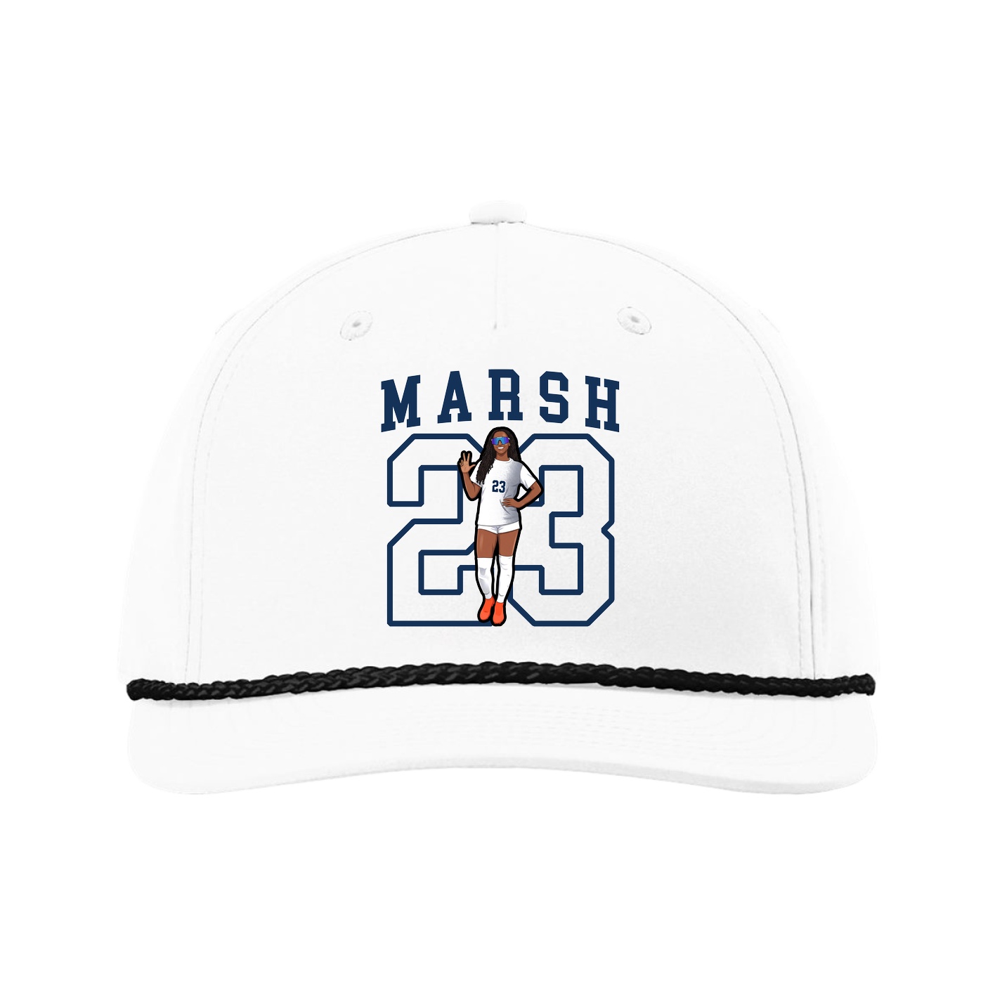 Five-Panel Classic Rope Cap — Shirsey in White