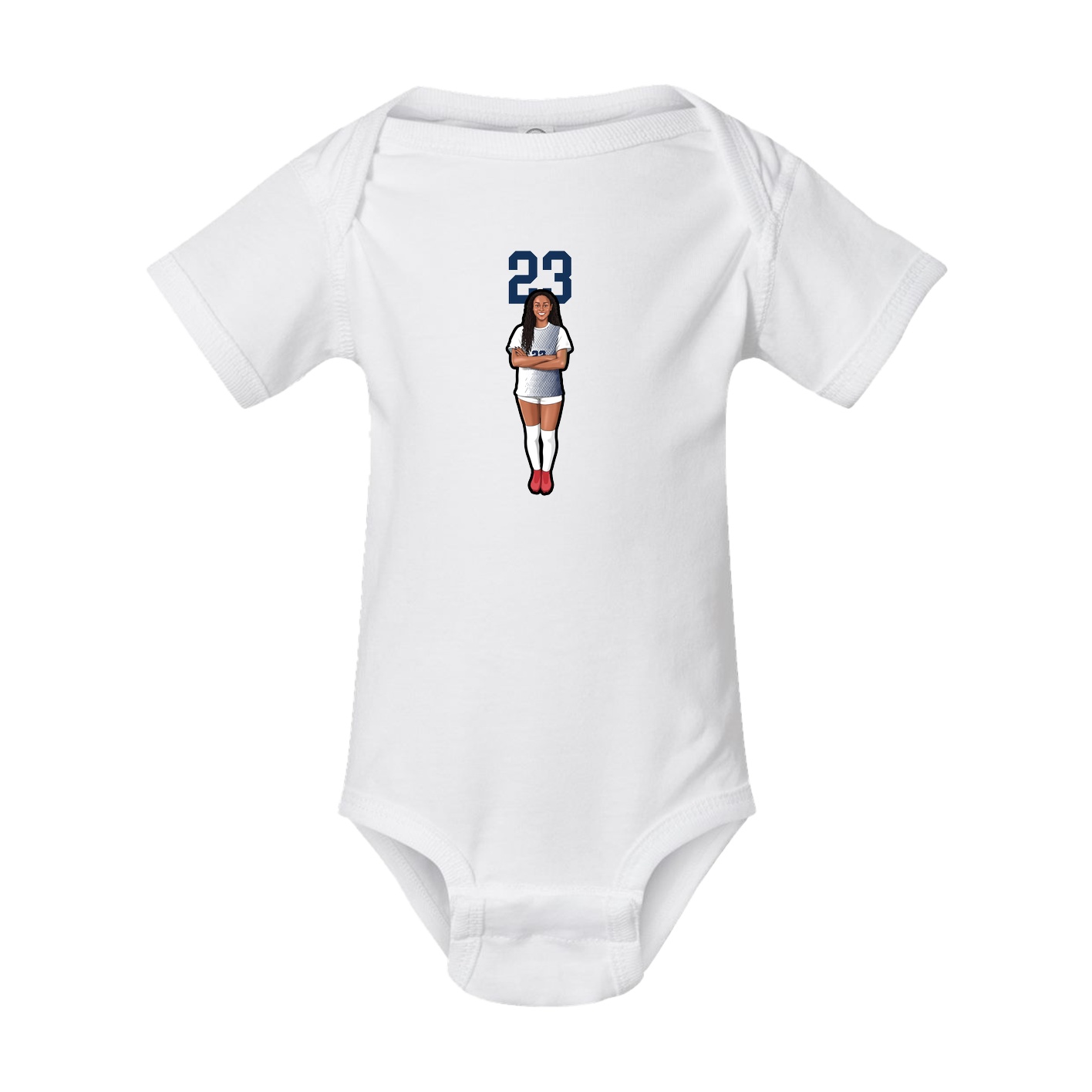 Baby Onesie — Number Top in White