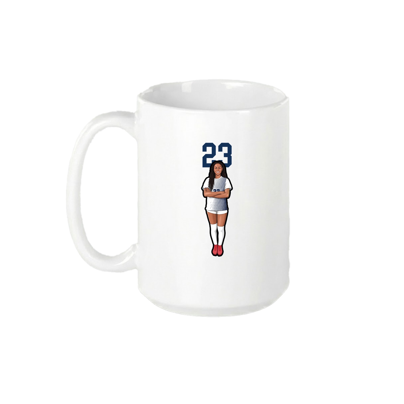 15oz Coffee Mug — Number Top in White