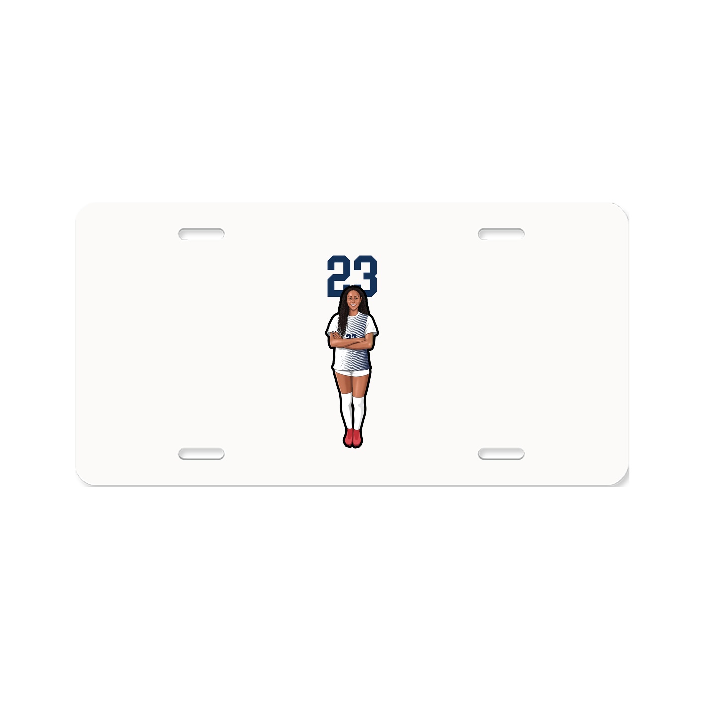 License Plate — Number Top in Classic