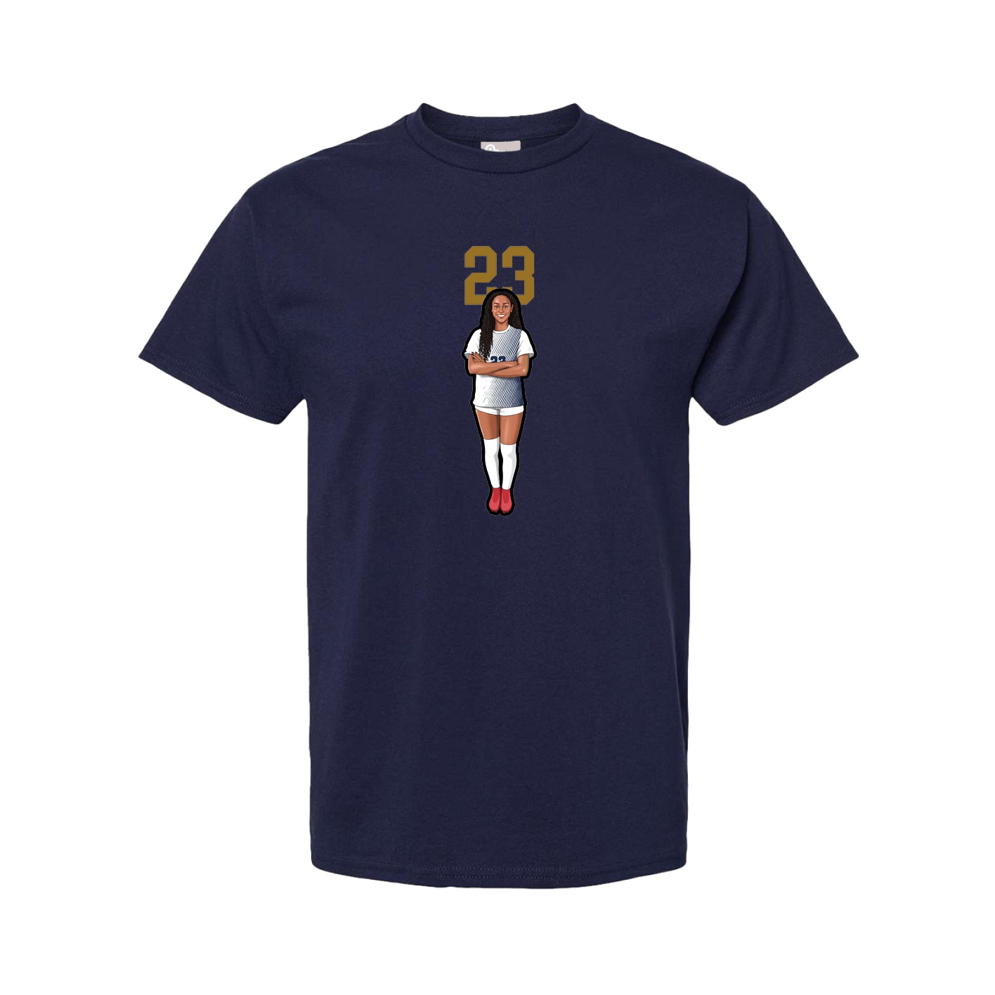 Tee — Number Top in Navy