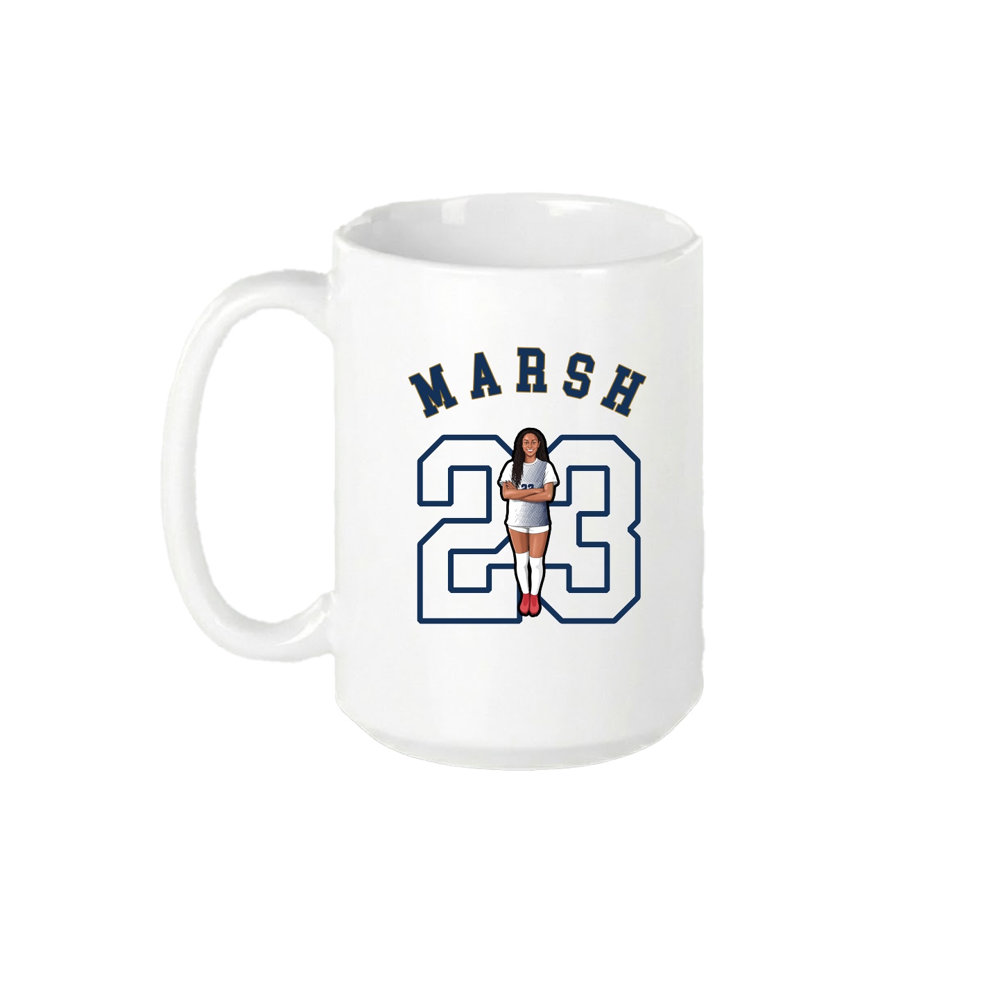15oz Coffee Mug — Shirsey Arch in White