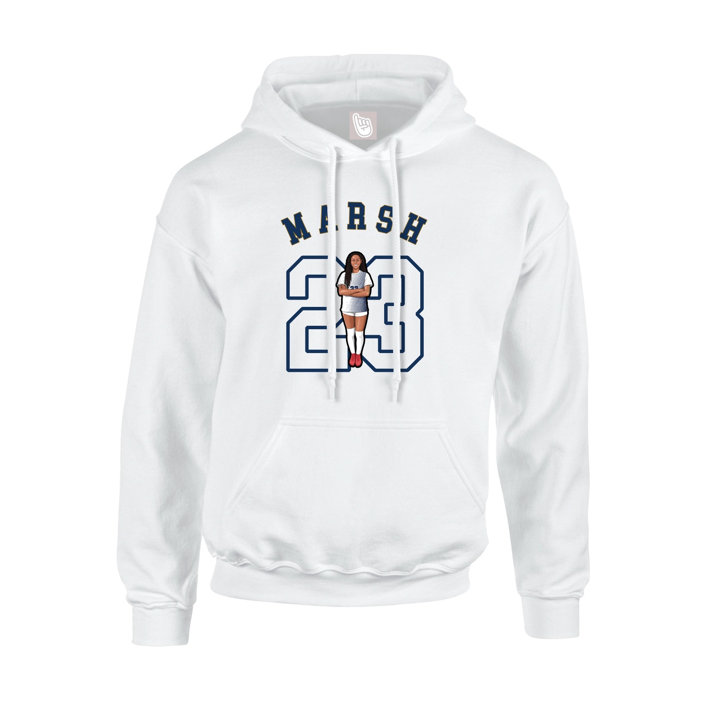 Youth Hoodie — Shirsey Arch in White