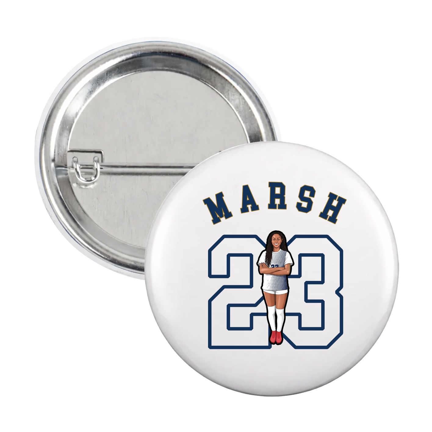 Game Day Button — Shirsey Arch in White