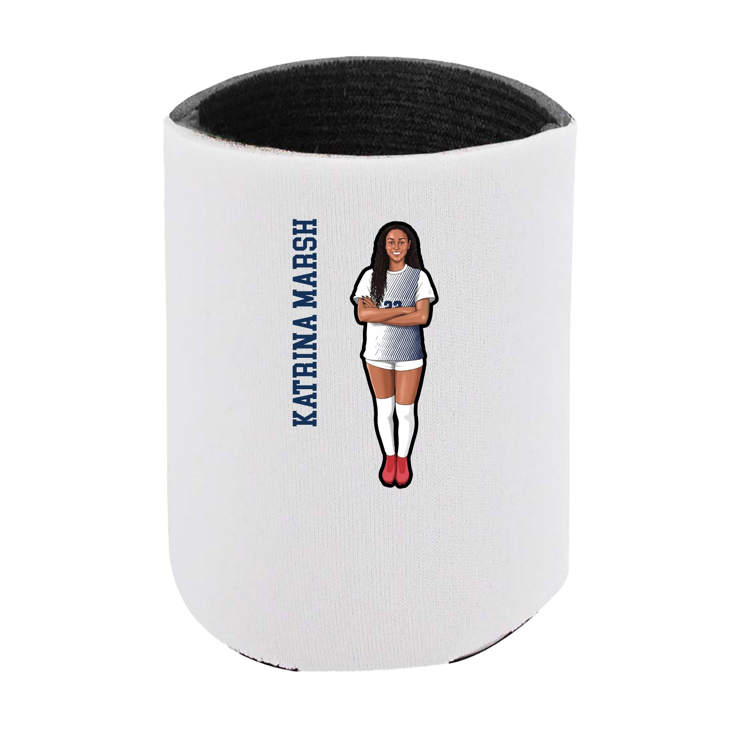 Can Holder — Name Vertical in White
