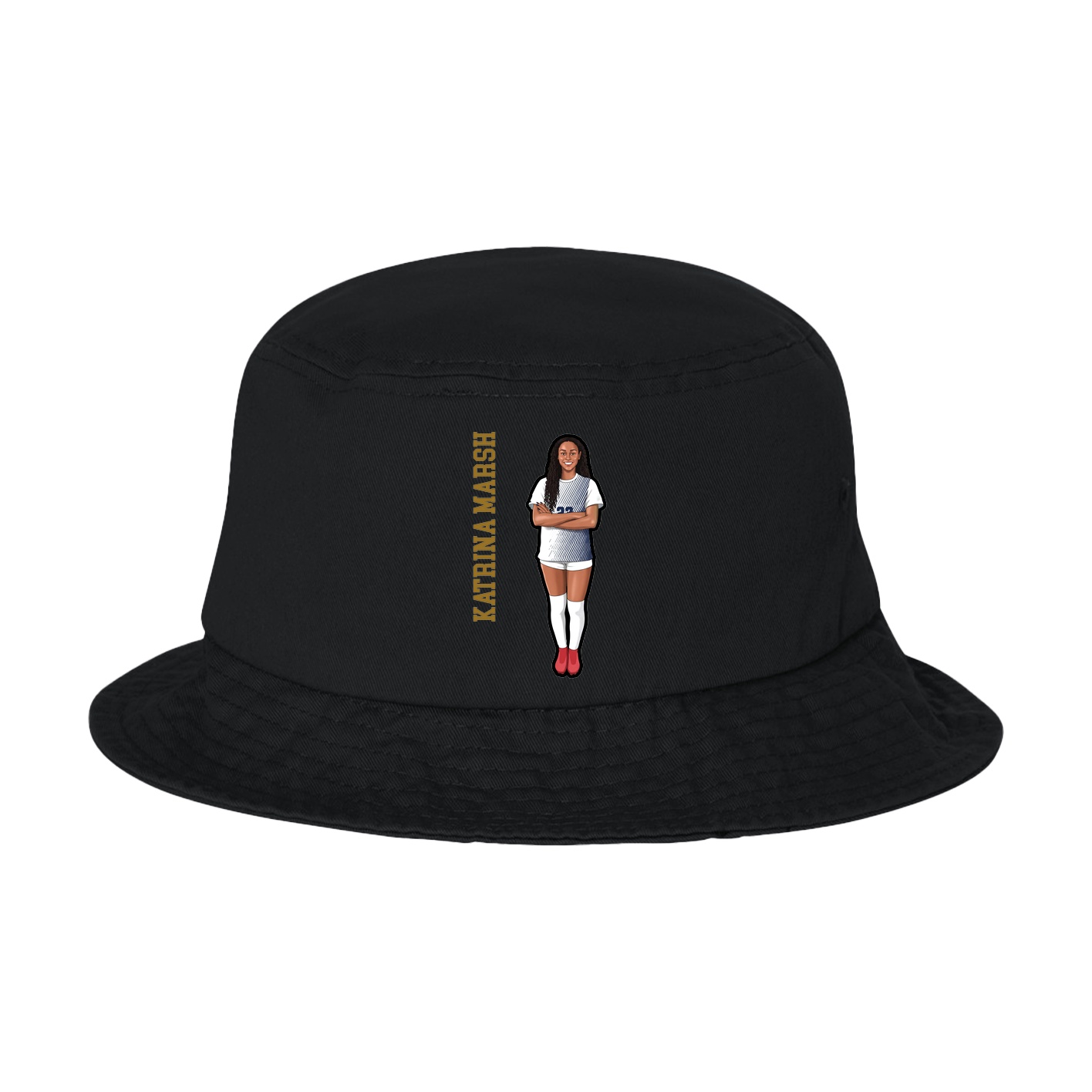 Bucket Cap — Name Vertical in Black