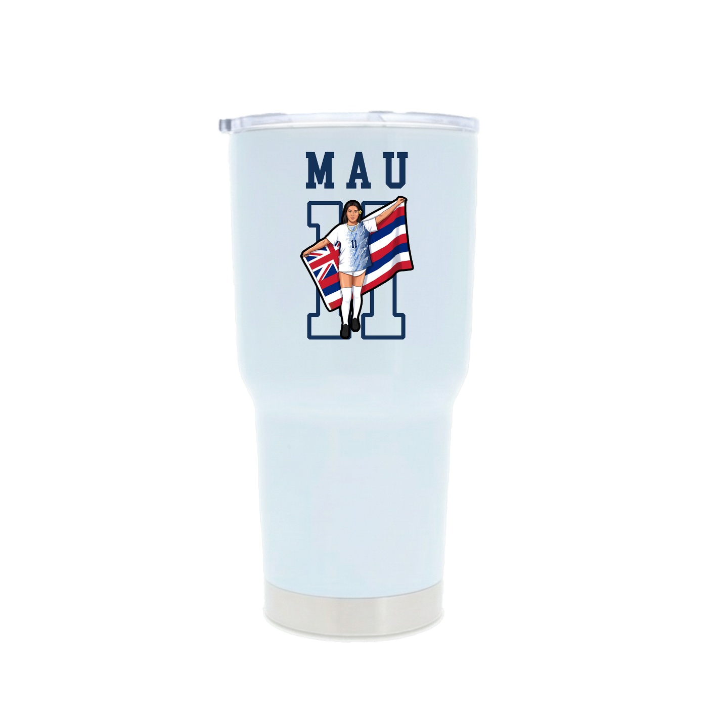 30oz Stainless Steel Tumbler — Shirsey in White