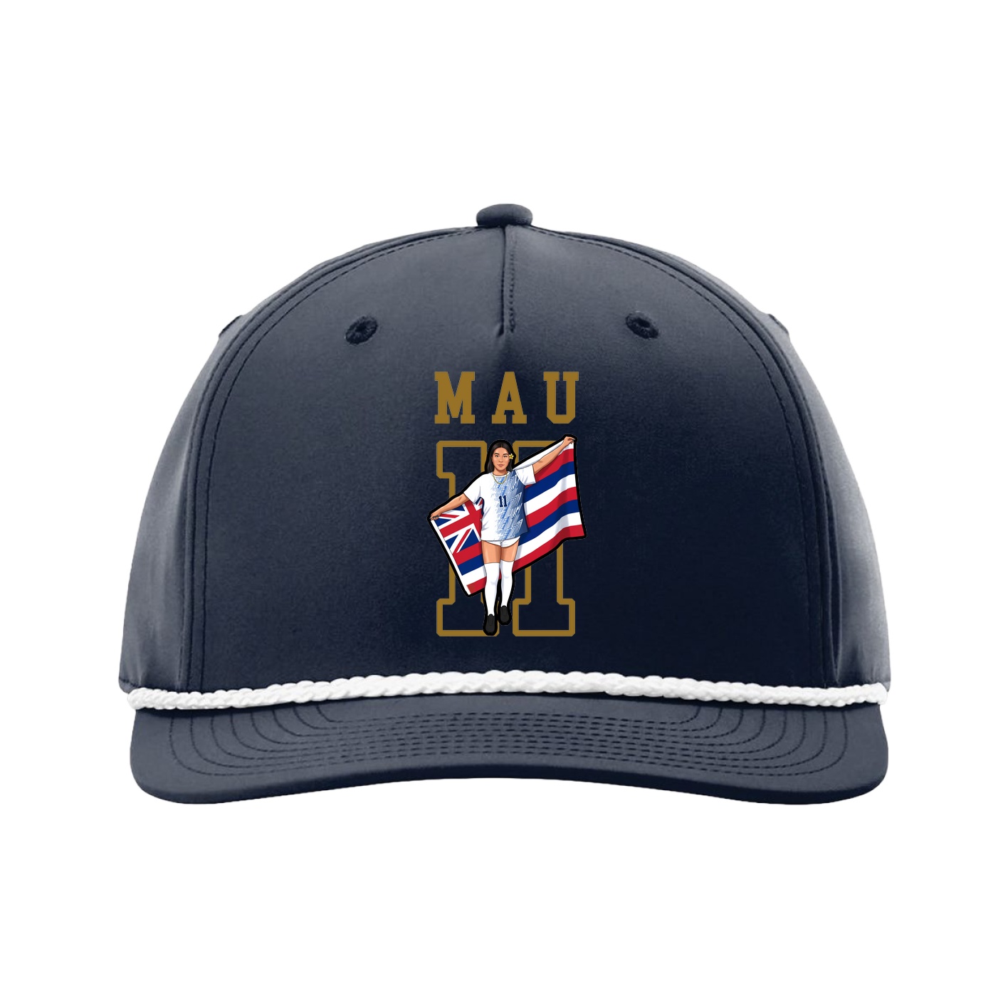 Five-Panel Classic Rope Cap — Shirsey in Navy