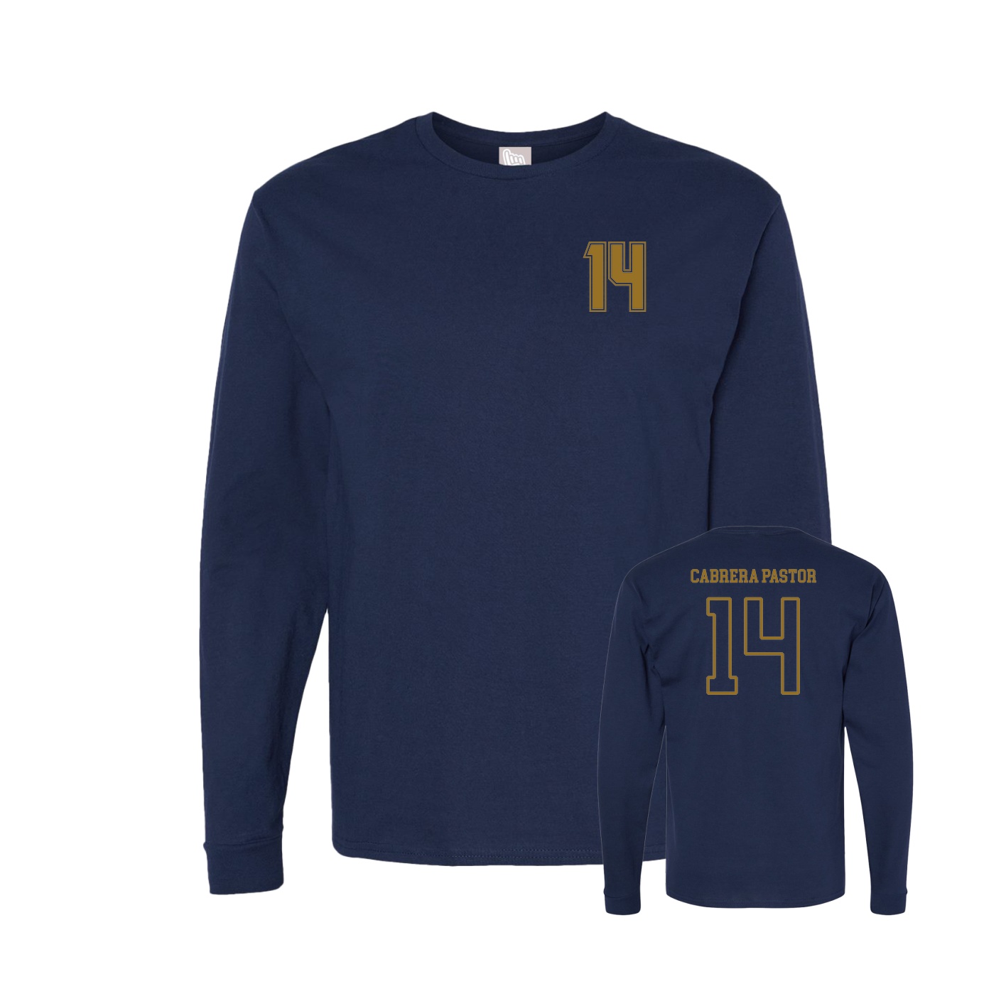 Long Sleeve Tee — Chest Back in Navy