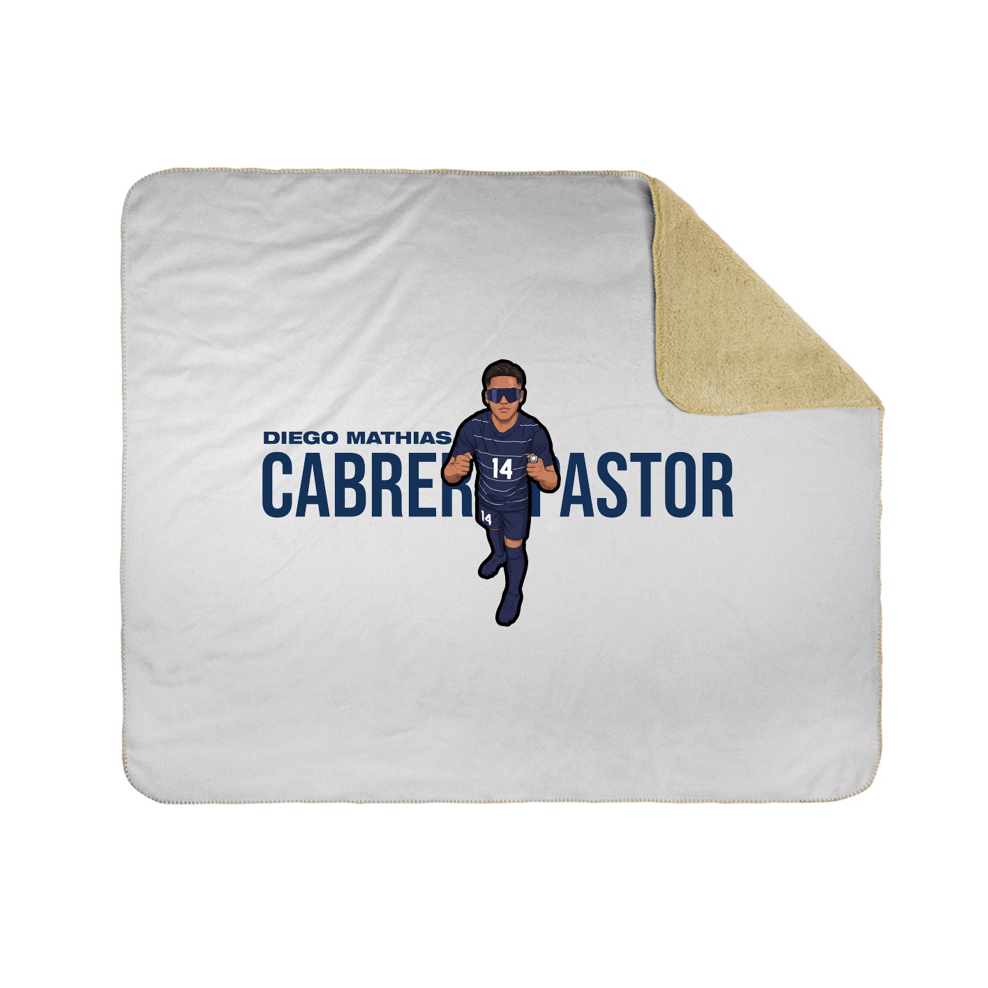 Throw Blanket — Player Name in White