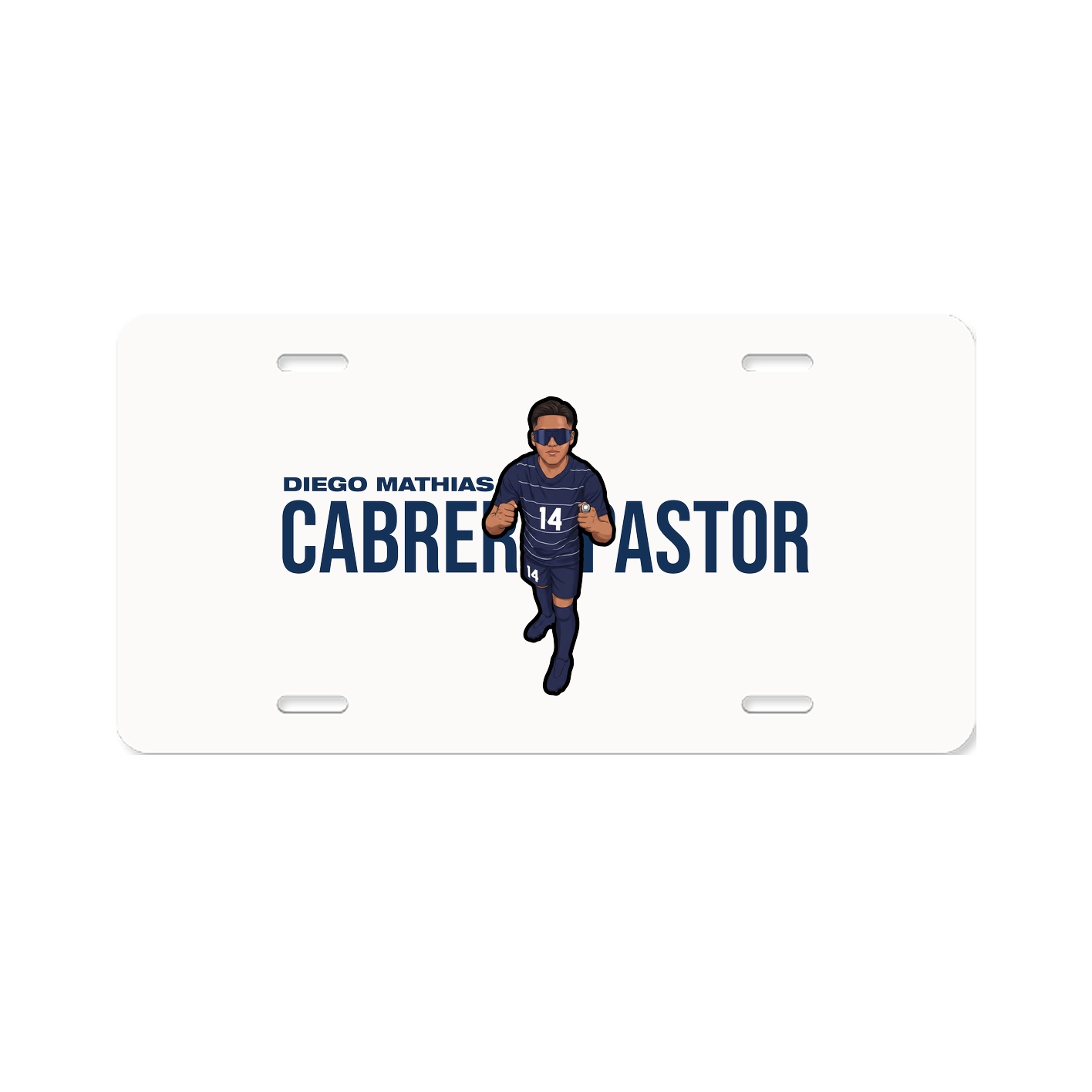 License Plate — Player Name in Classic