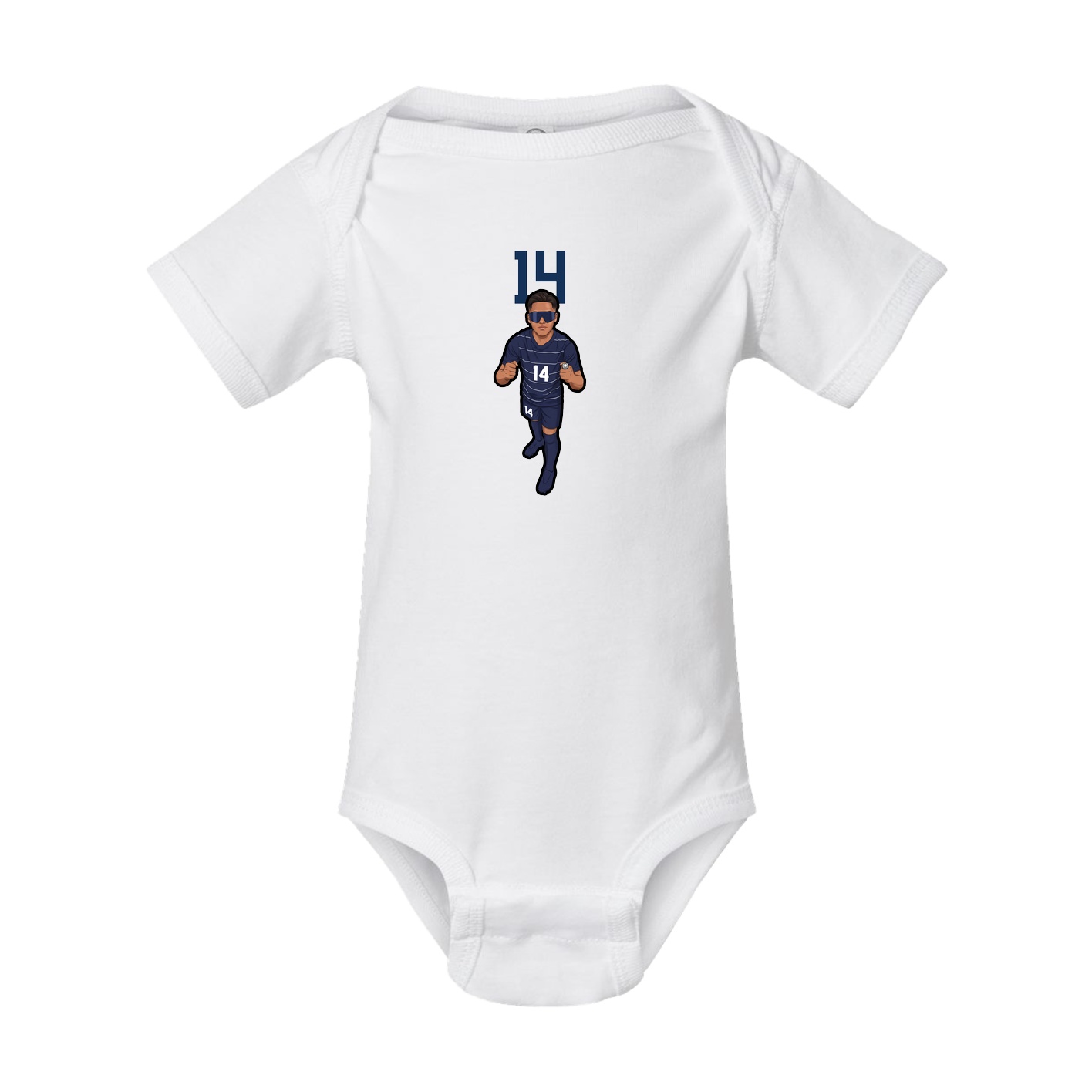 Baby Onesie — Number Top in White