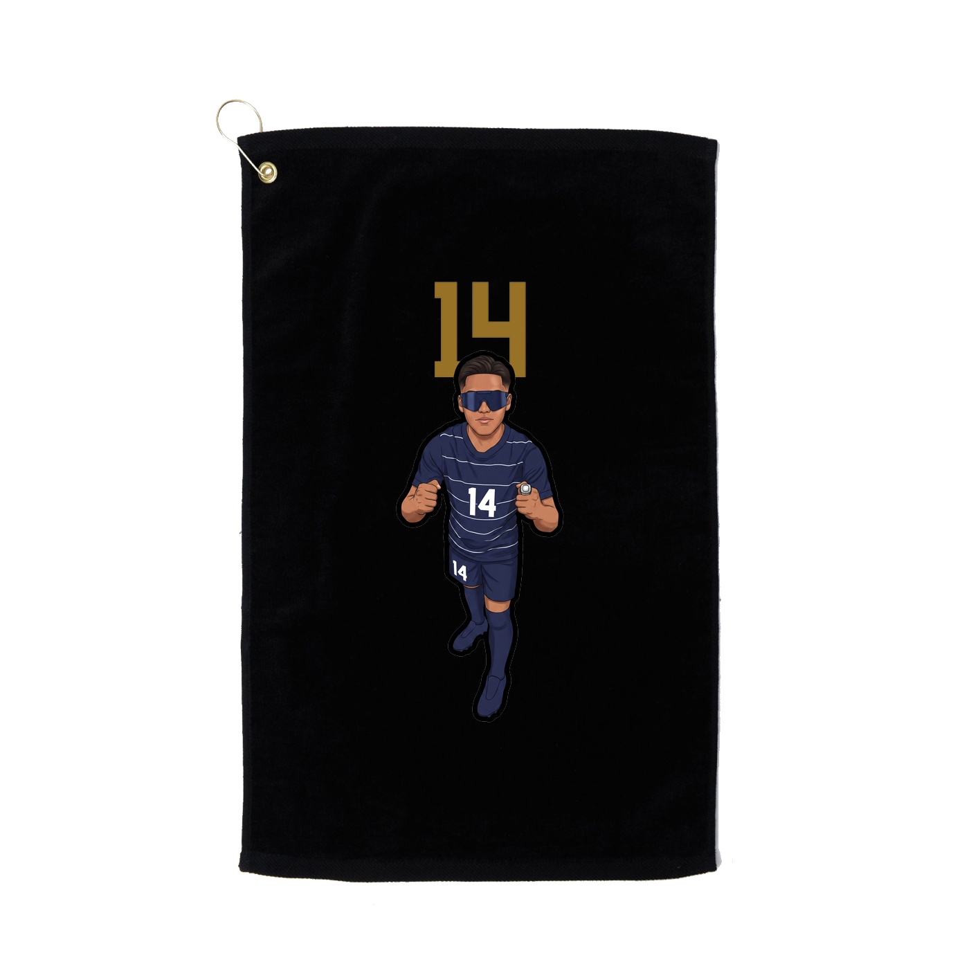 Golf Towel — Number Top in Black