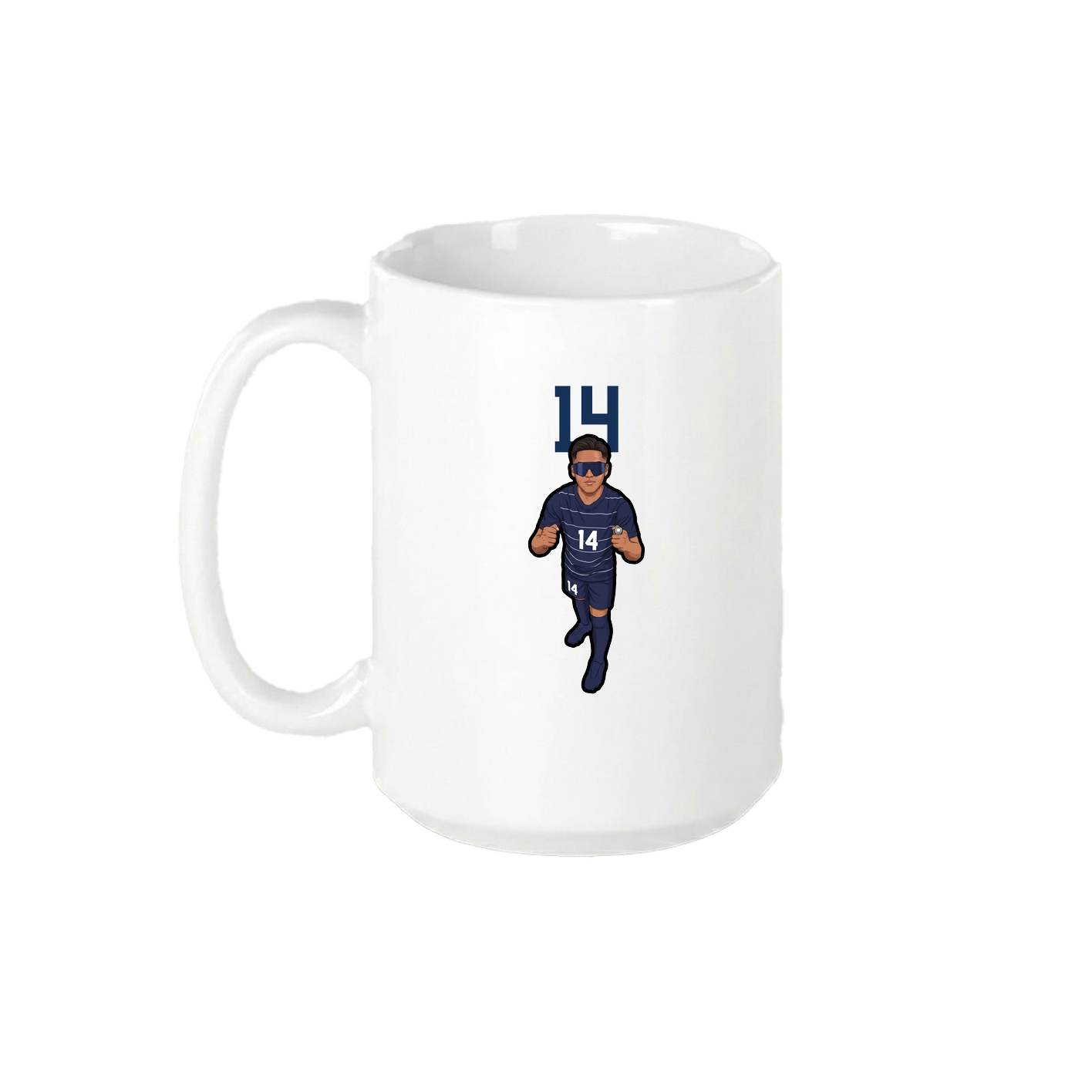 15oz Coffee Mug — Number Top in White