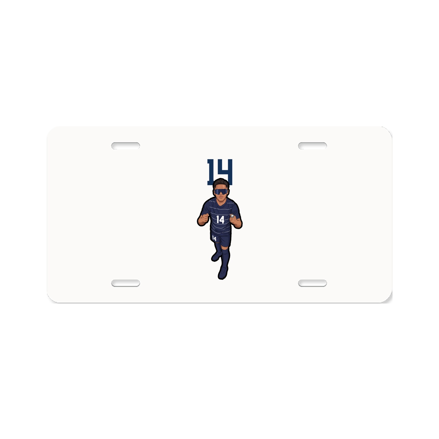 License Plate — Number Top in Classic