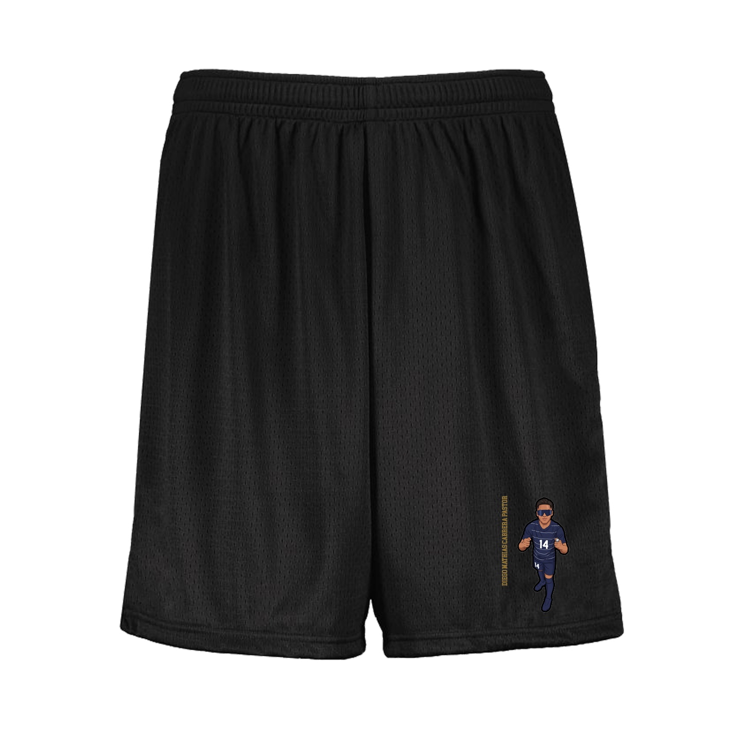Shorts — Name Vertical in Black