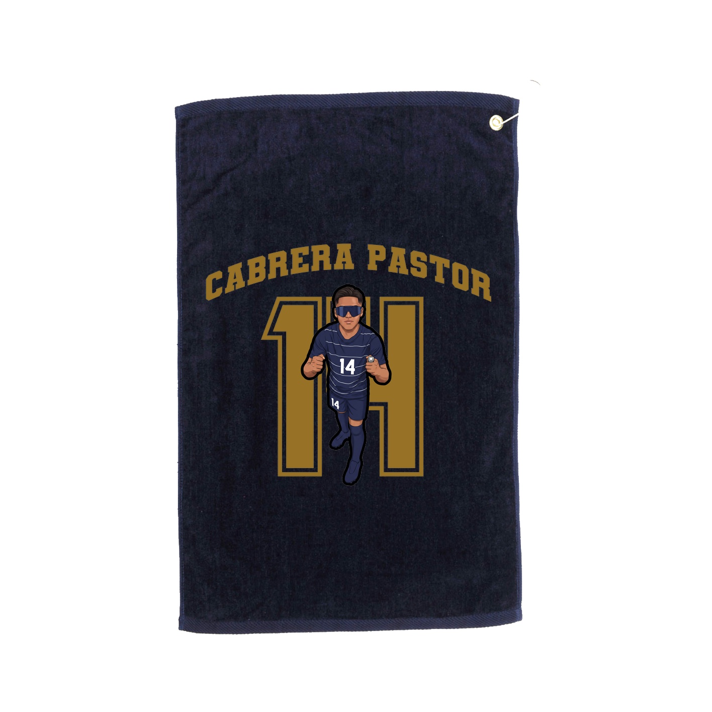 Golf Towel — Number in Navy