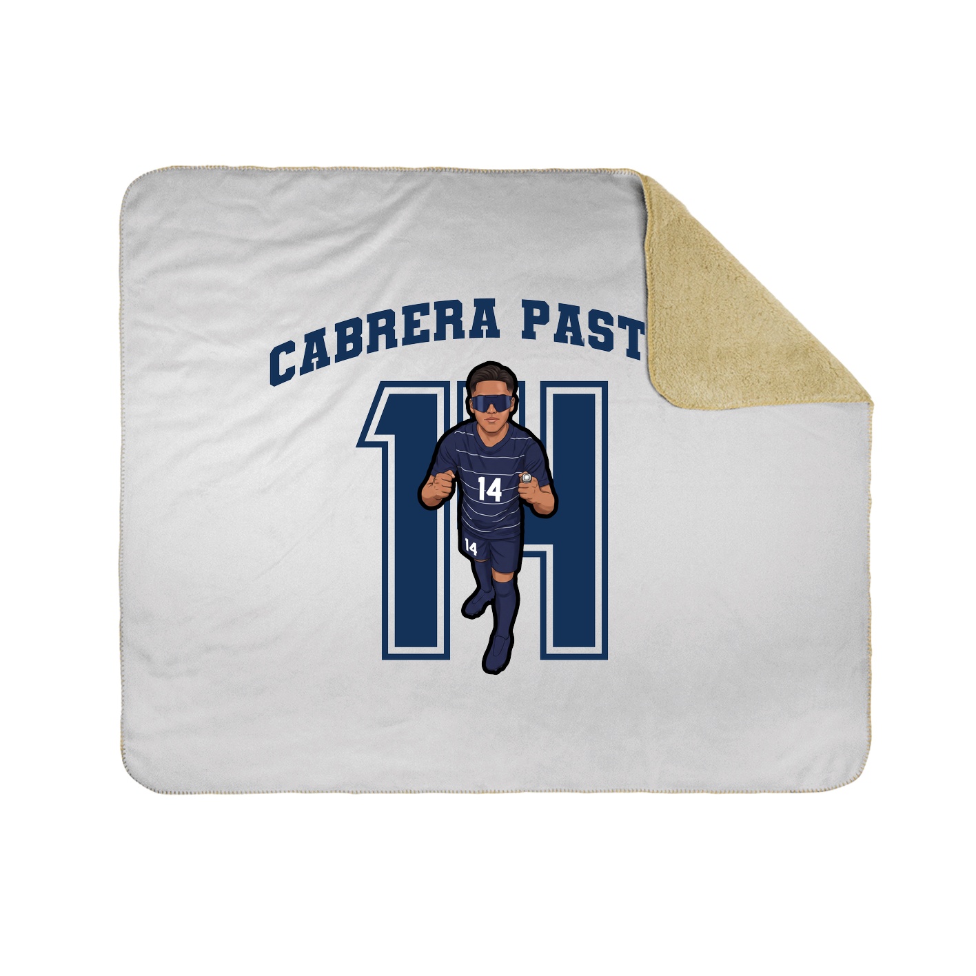 Throw Blanket — Number in White
