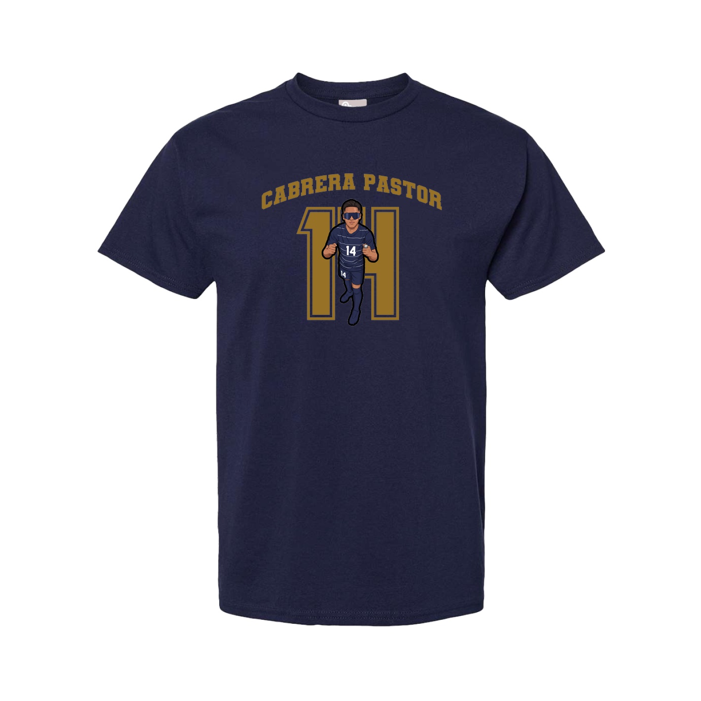 Youth Tee — Number in Navy