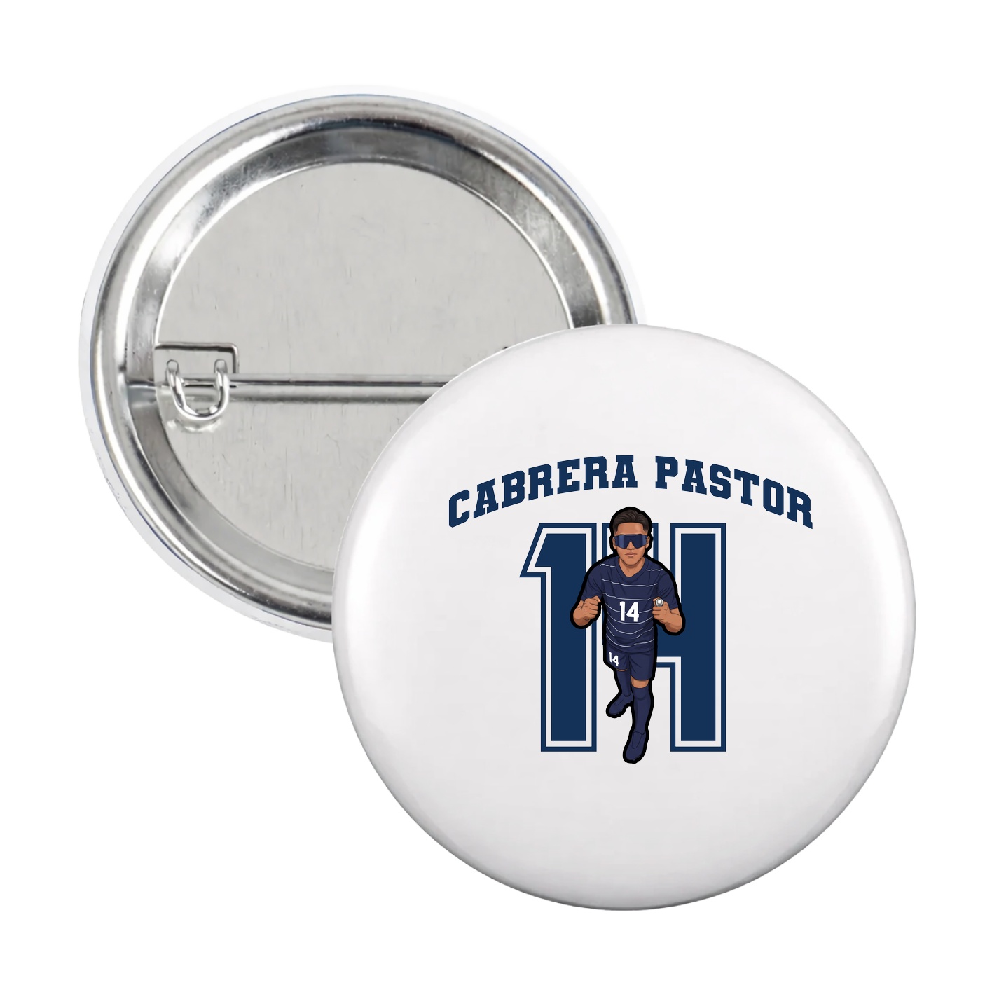 Game Day Button — Number in White