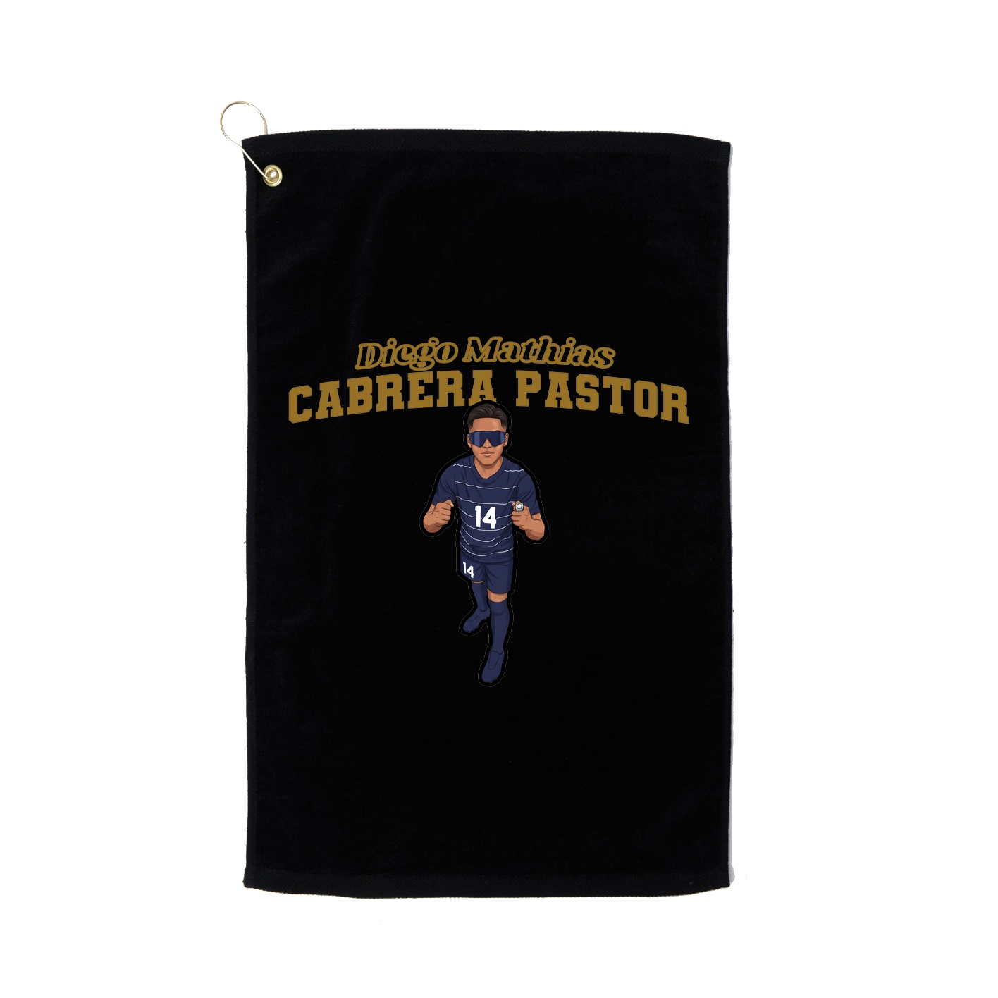 Golf Towel — Name Arch in Black