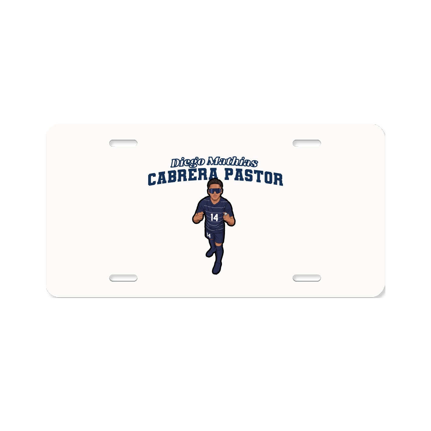 License Plate — Name Arch in Classic