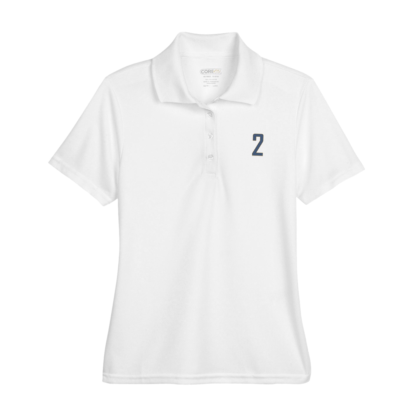 Womens Performance Polo — Front Shirsy in White