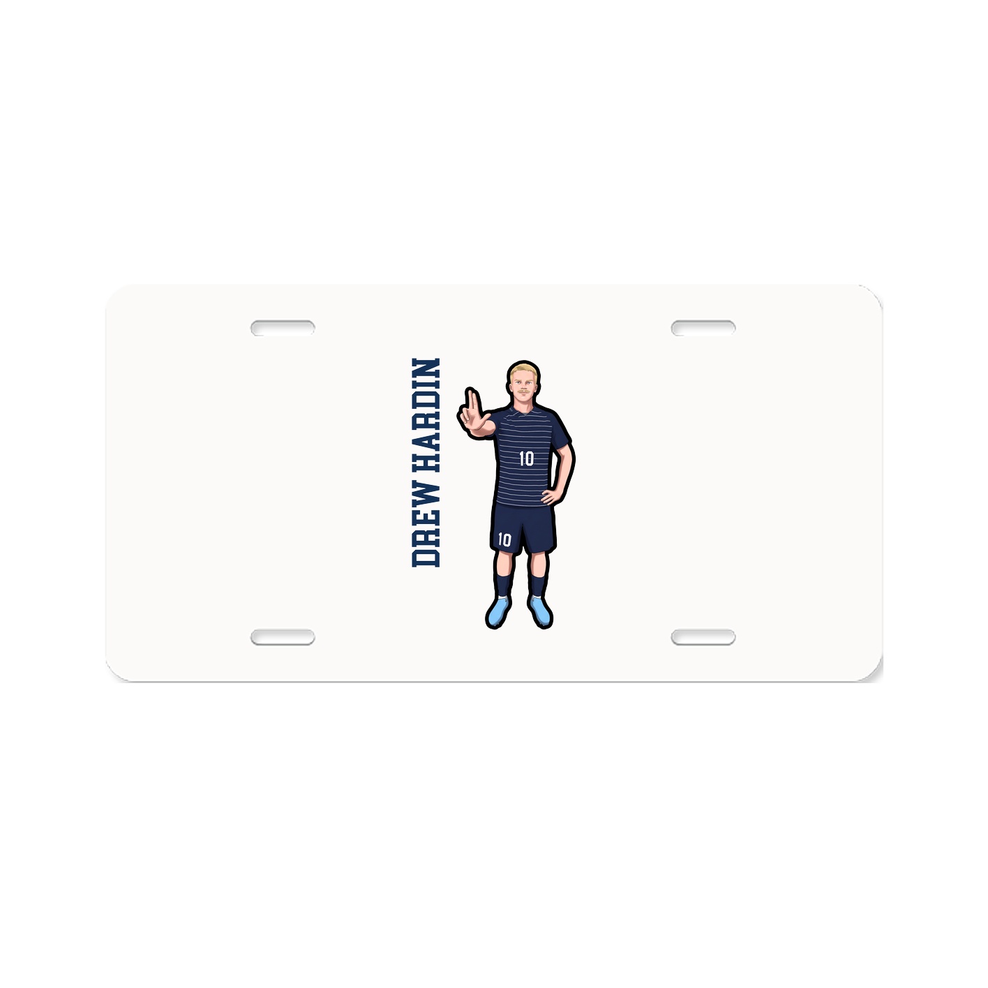 License Plate — Name Vertical in Classic