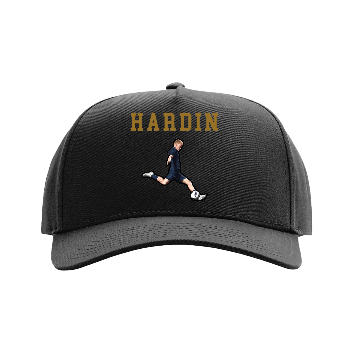 Full Fabric Five-Panel Champ Cap — Shirsey in Black