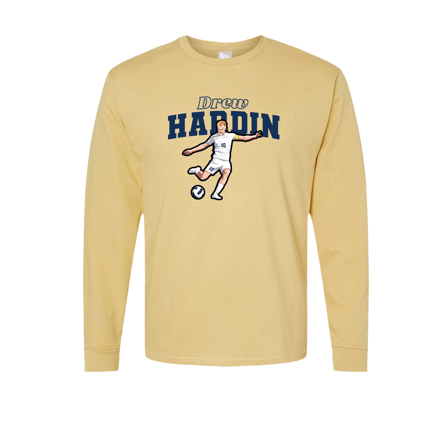Long Sleeve Tee — Name Arch in Vegas Gold
