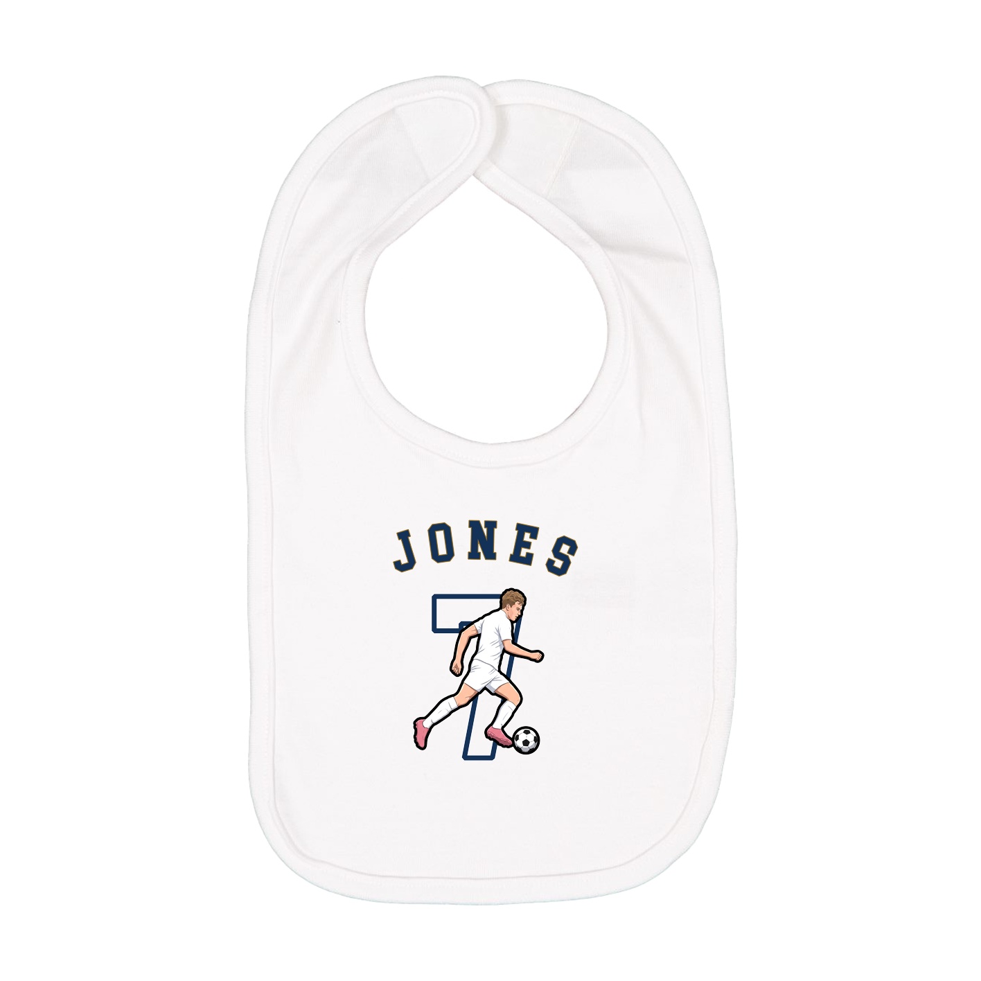 Infant Bib — Shirsey Arch in White