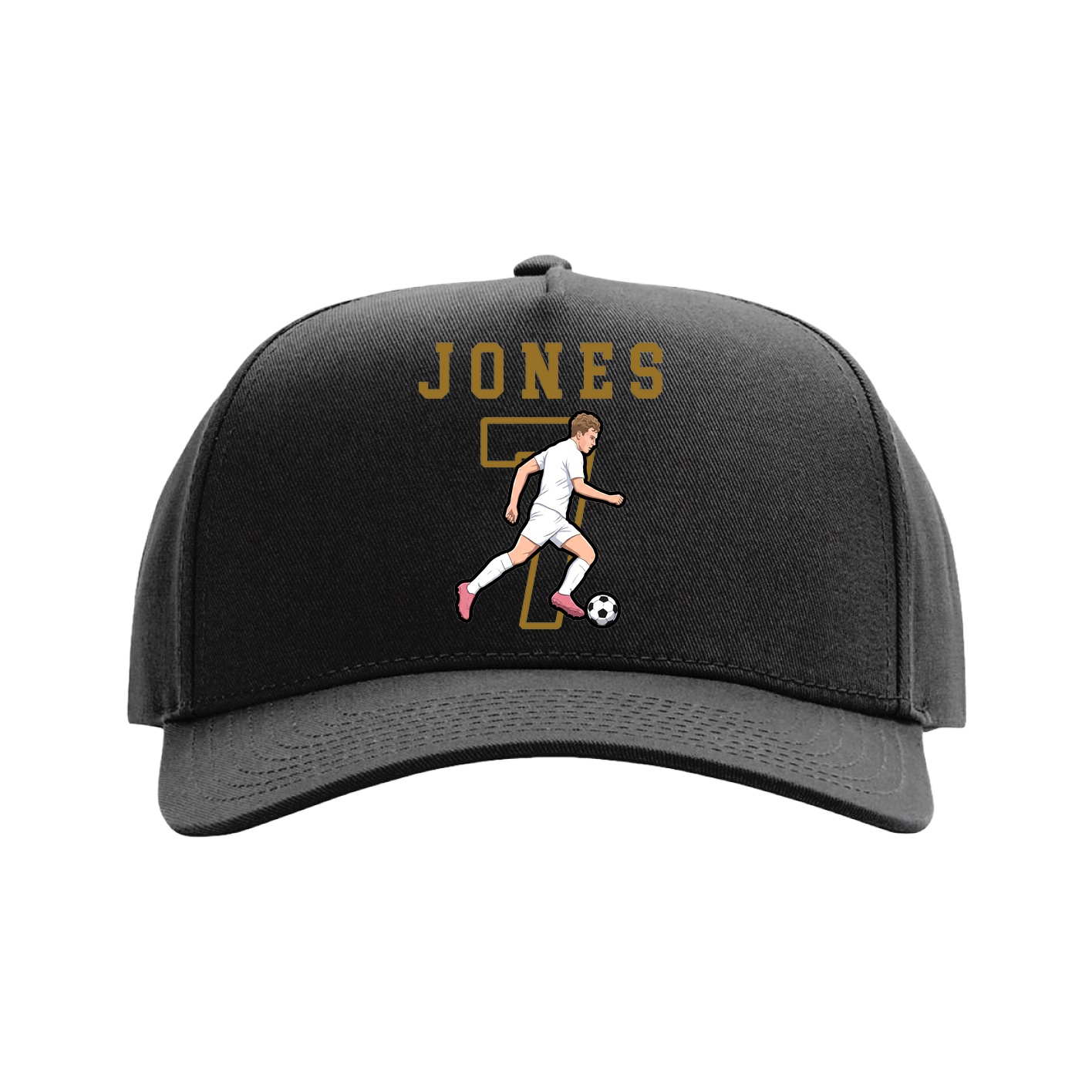 Full Fabric Five-Panel Champ Cap — Shirsey in Black