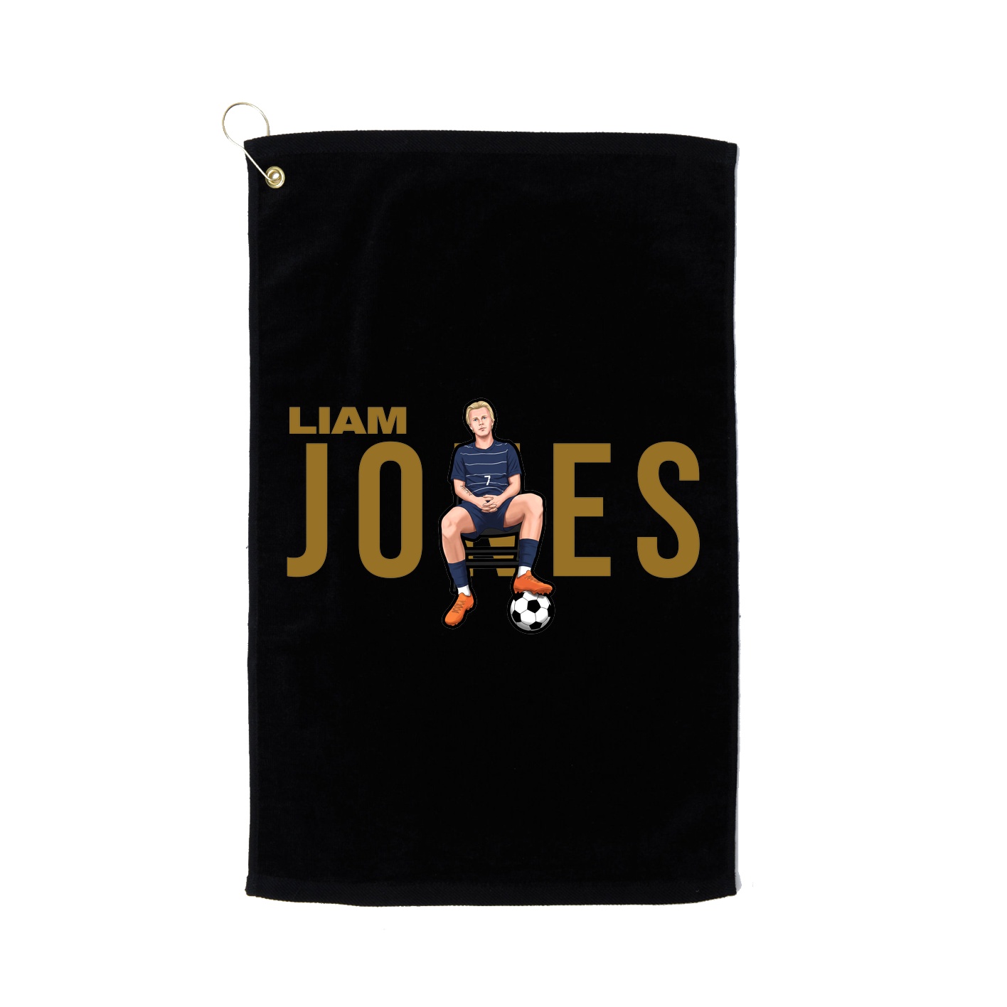 Golf Towel — Player Name in Black