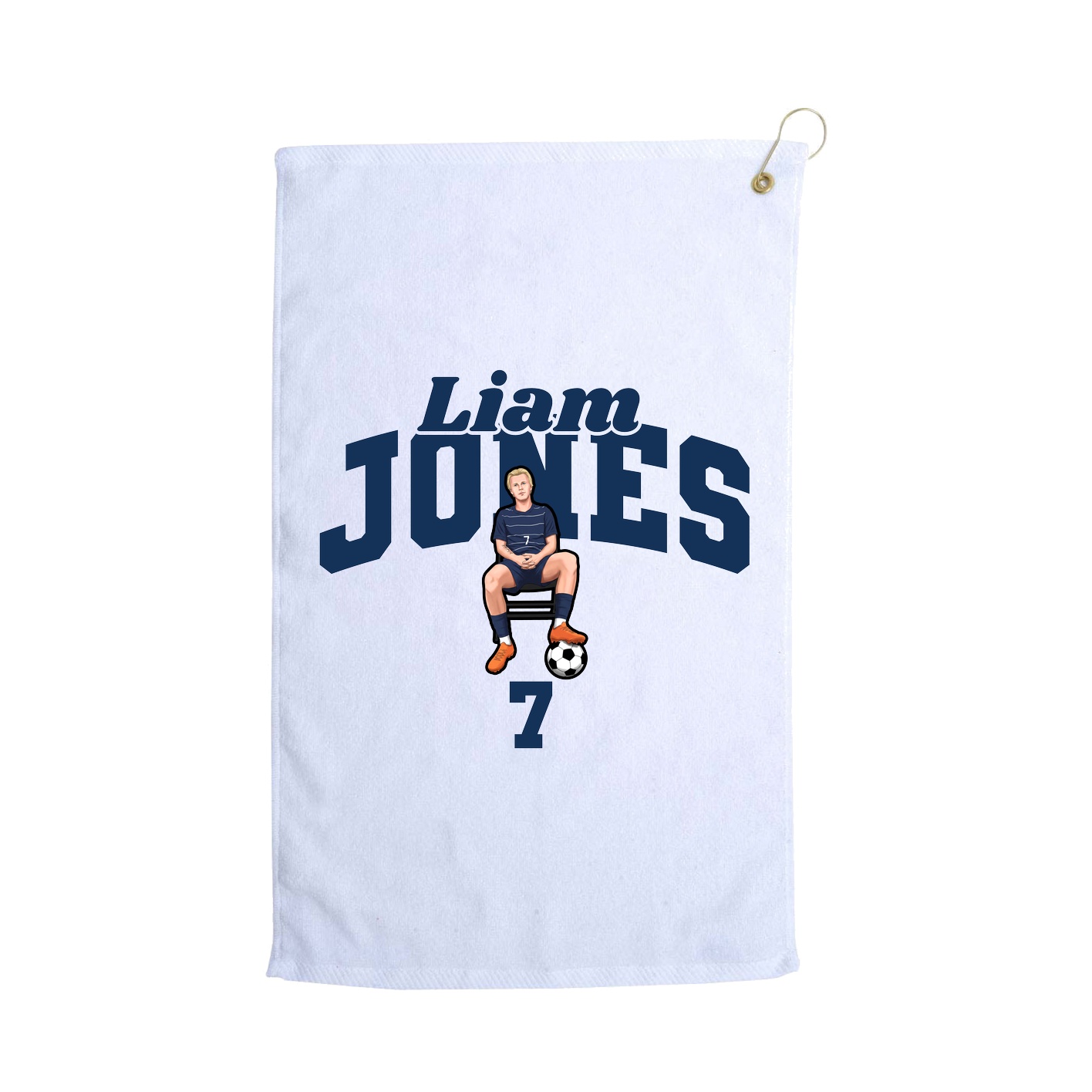 Golf Towel — Signature Arch in White