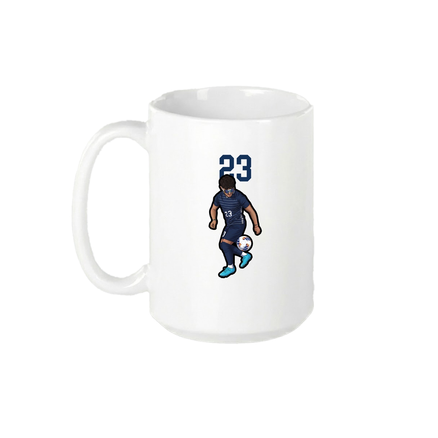 15oz Coffee Mug — Number Top in White