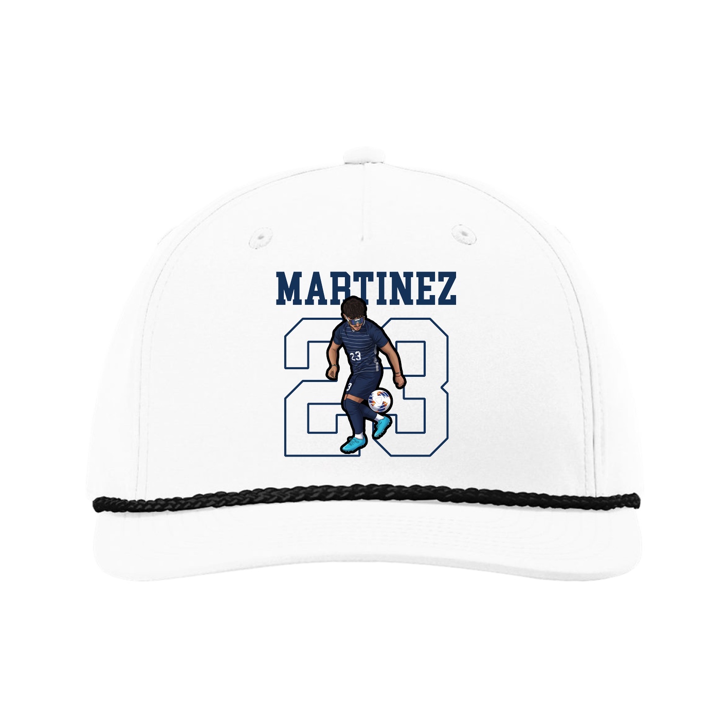 Five-Panel Classic Rope Cap — Shirsey in White